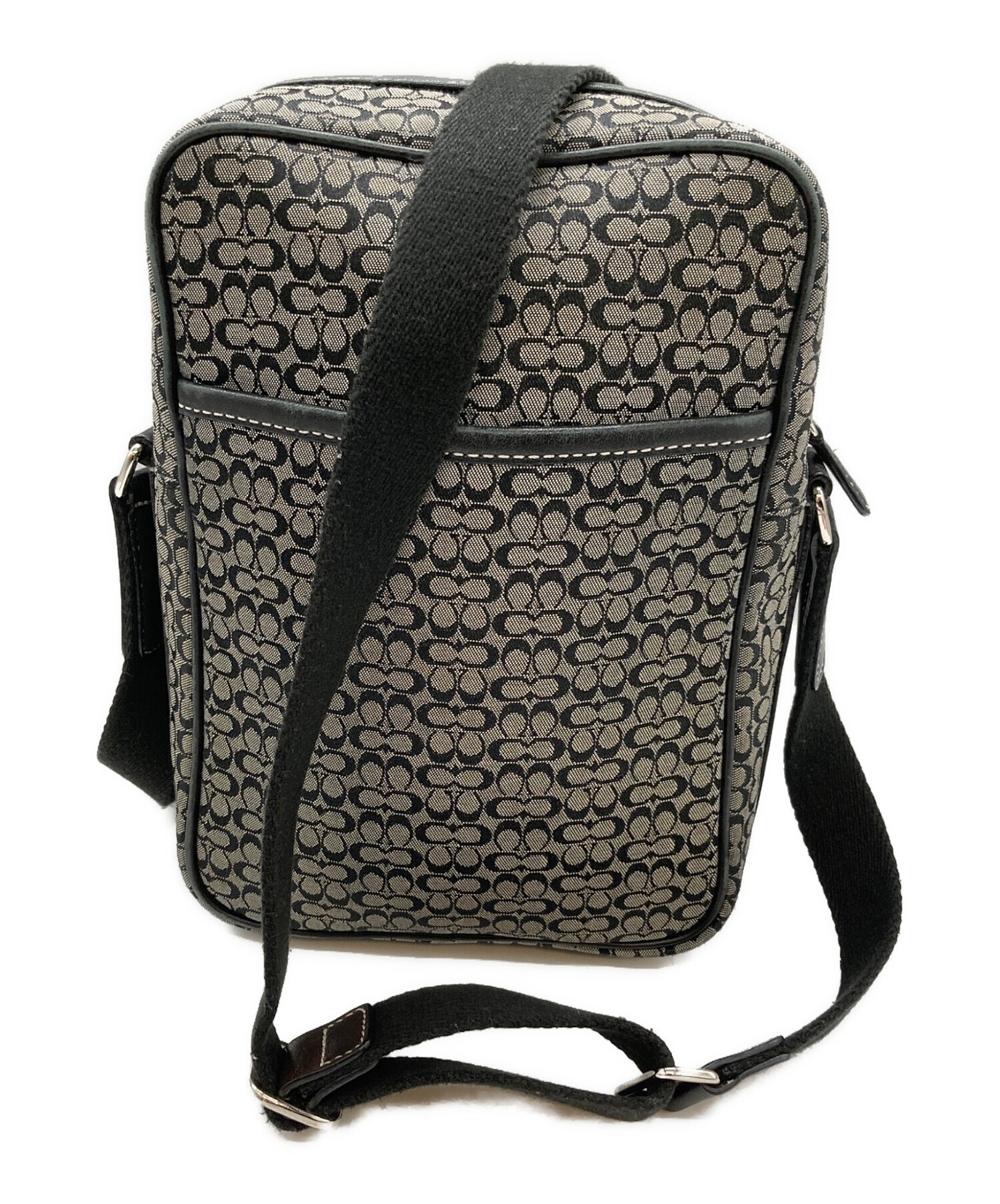 中古・古着通販】COACH (コーチ) ショルダーバッグ グレー×ブラック