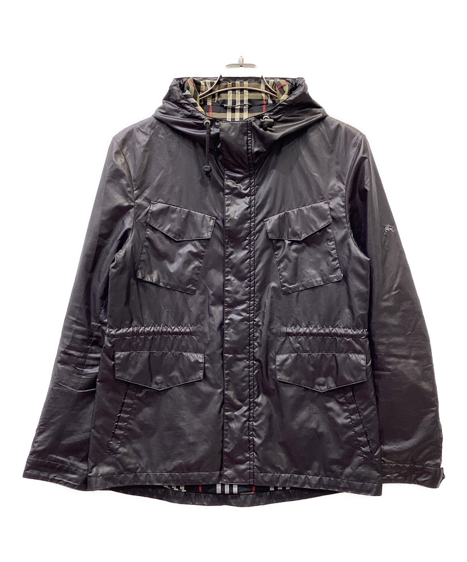 BLACK LABEL BURBERRY パーカー フーデッドジャケット LL 中古・古着通販】BURBERRY BLACK LABEL (バーバリーブラックレーベル