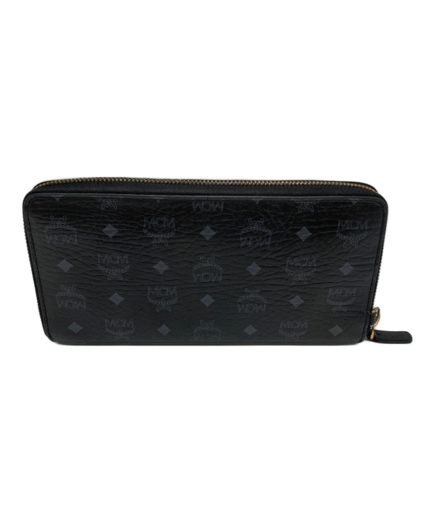 中古・古着通販】MCM (エムシーエム) レザー長財布 ブラック｜ブランド