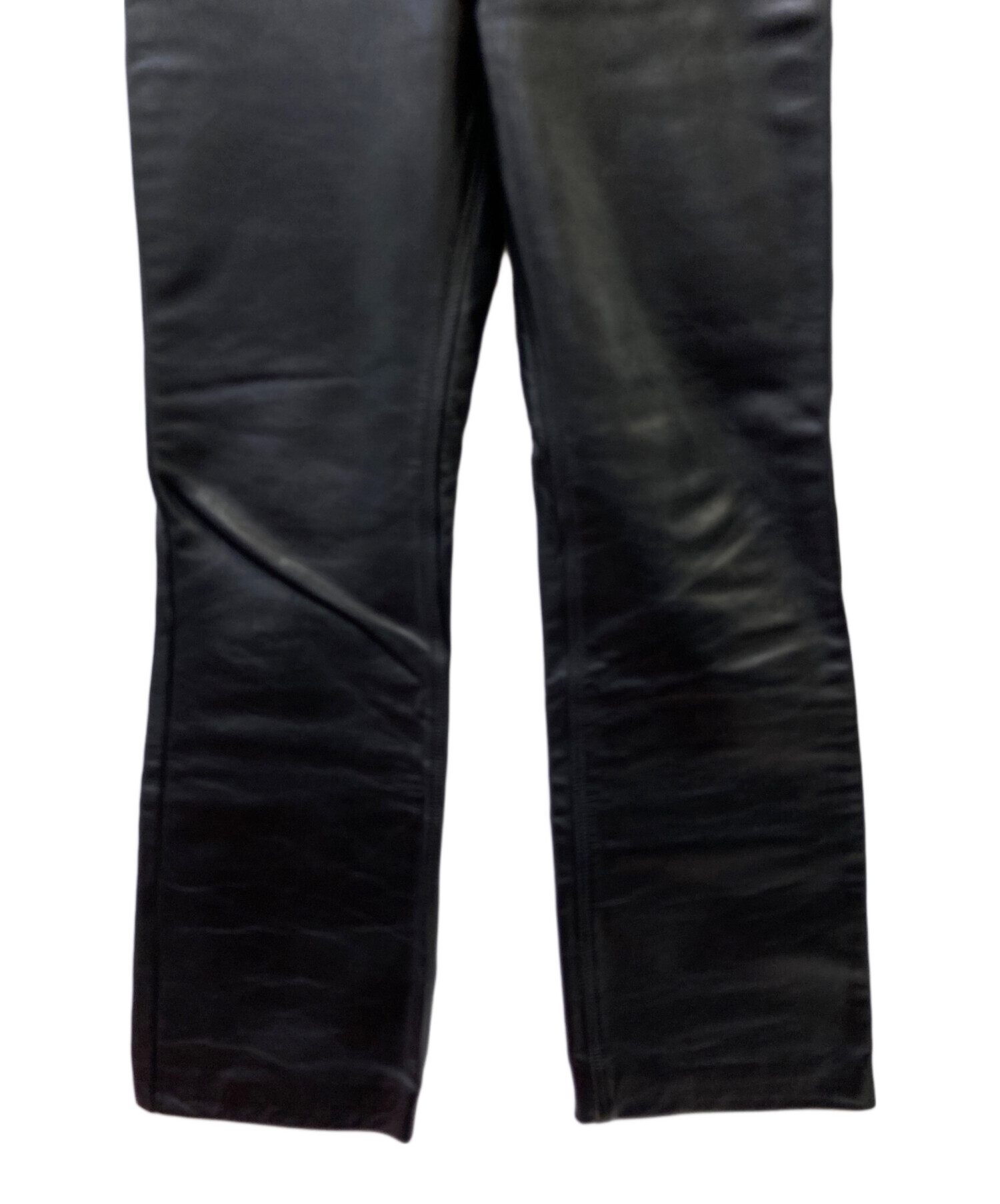 【本革】B.B.H clothingレザーパンツ ブラック 30 本革　バイカー 中古・古着通販】B.B.H Clothing (ビービエイチ クロージング) レザー