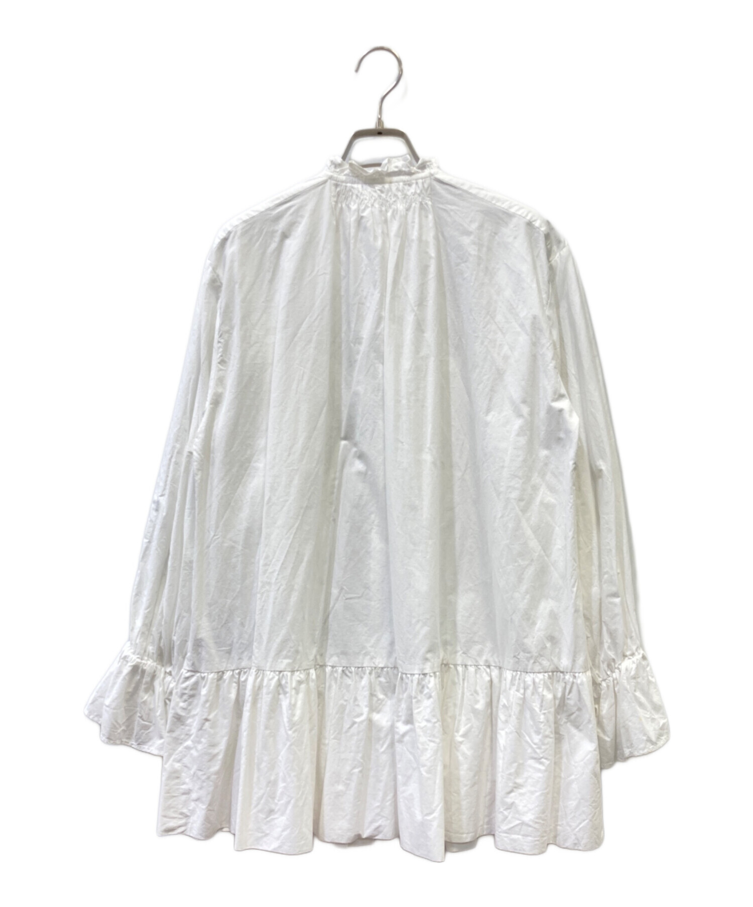 Sara Mallika 刺繍入り長袖ブラウス ホワイト 中古・古着通販】sara mallika (サラマリカ) IENA (イエナ) 長袖