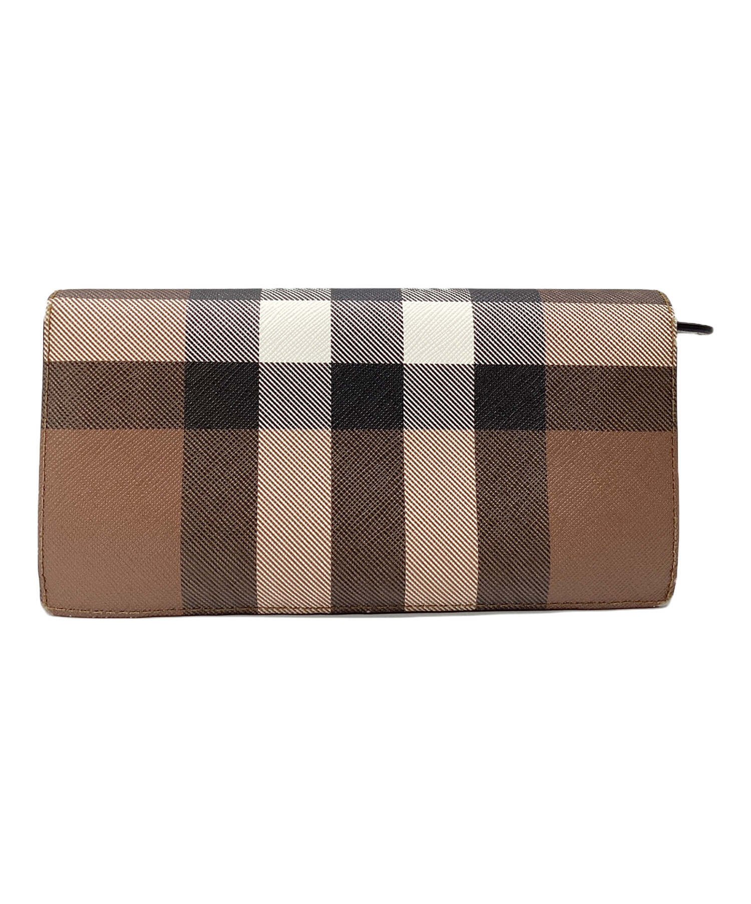 中古・古着通販】BURBERRY (バーバリー) 長財布 ブラウン×ブラック 