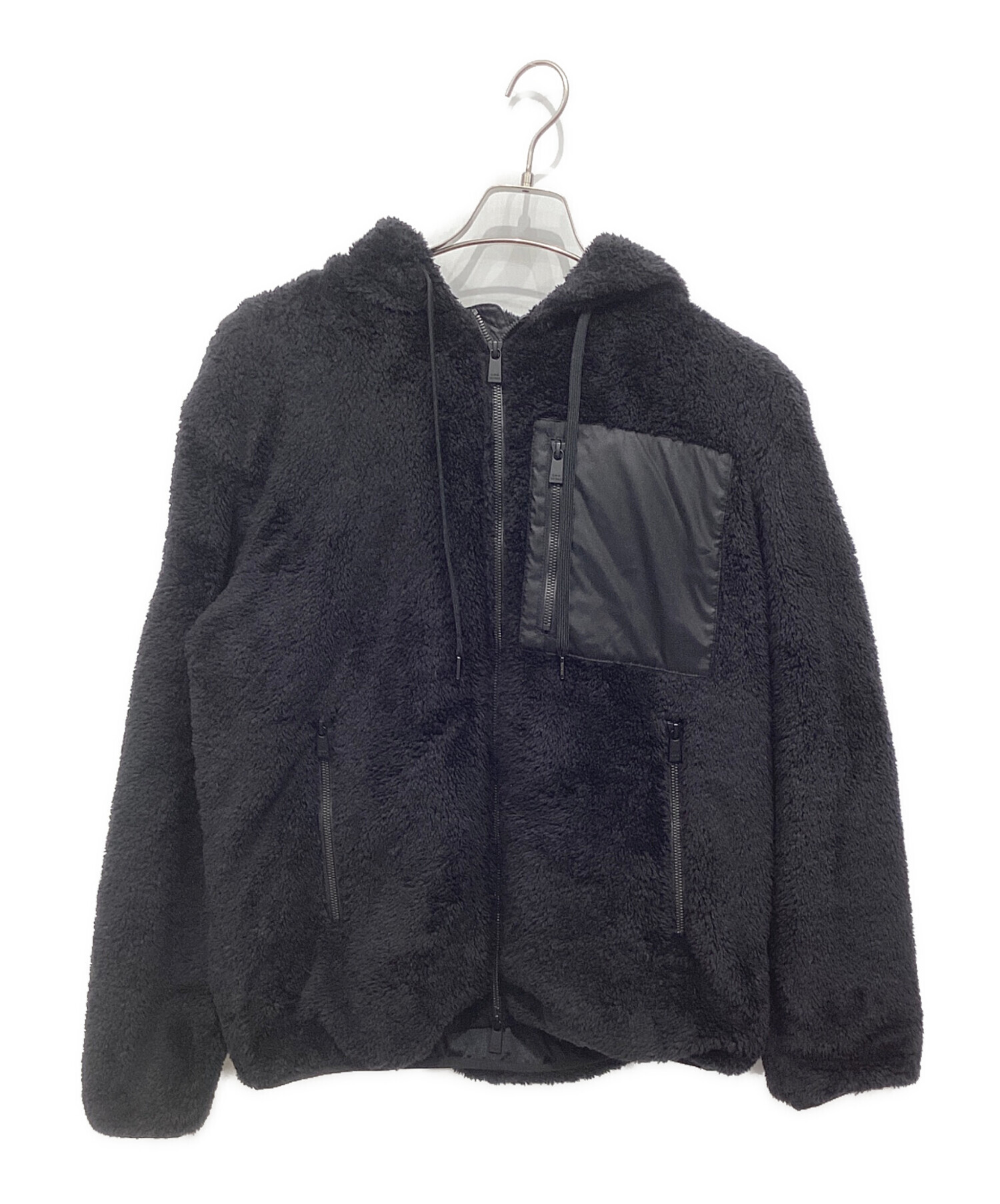 中古・古着通販】TATRAS (タトラス) ボアジャケット ブラック×ブルー 