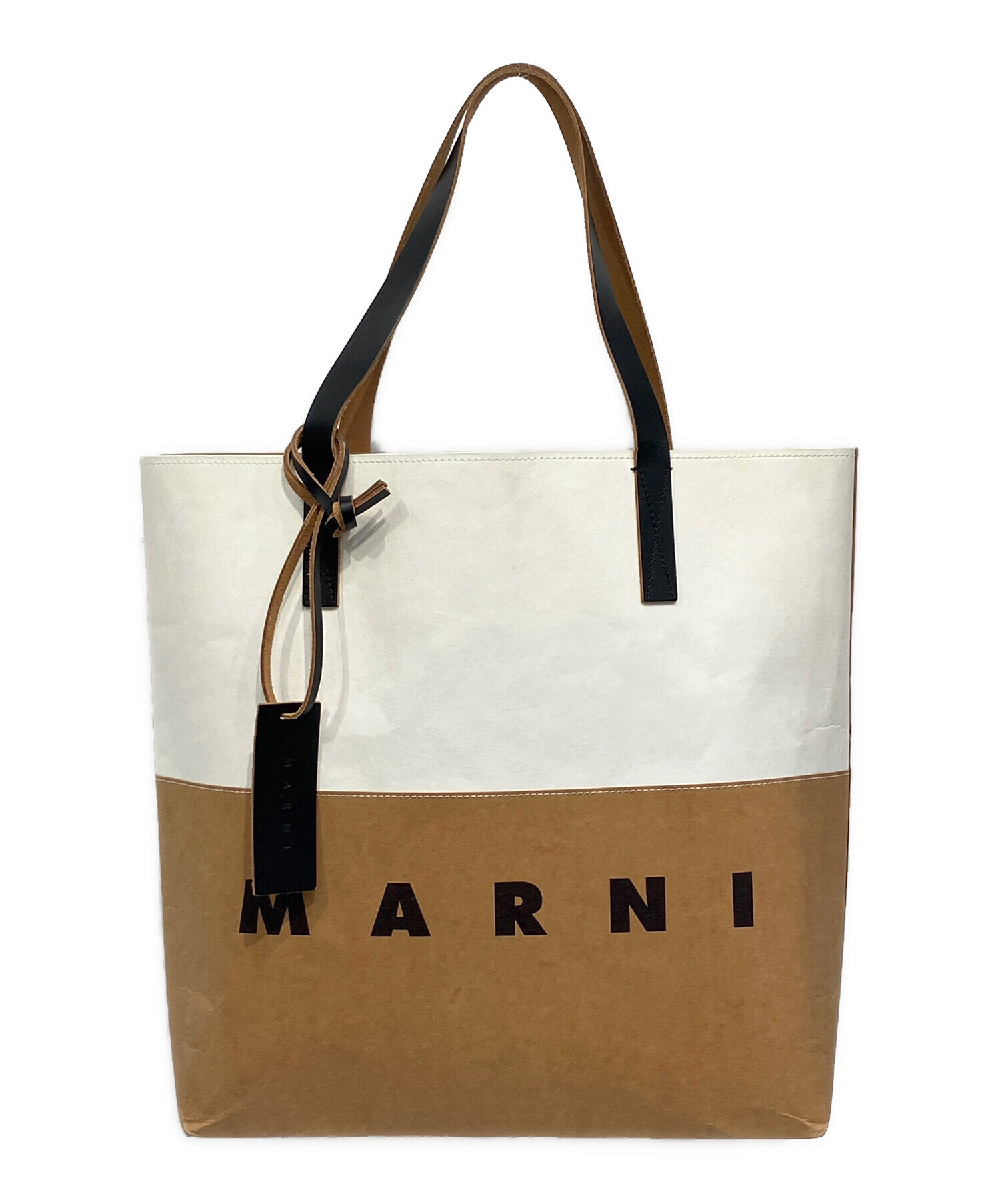 中古・古着通販】MARNI (マルニ) バイカラートートバッグ ホワイト 
