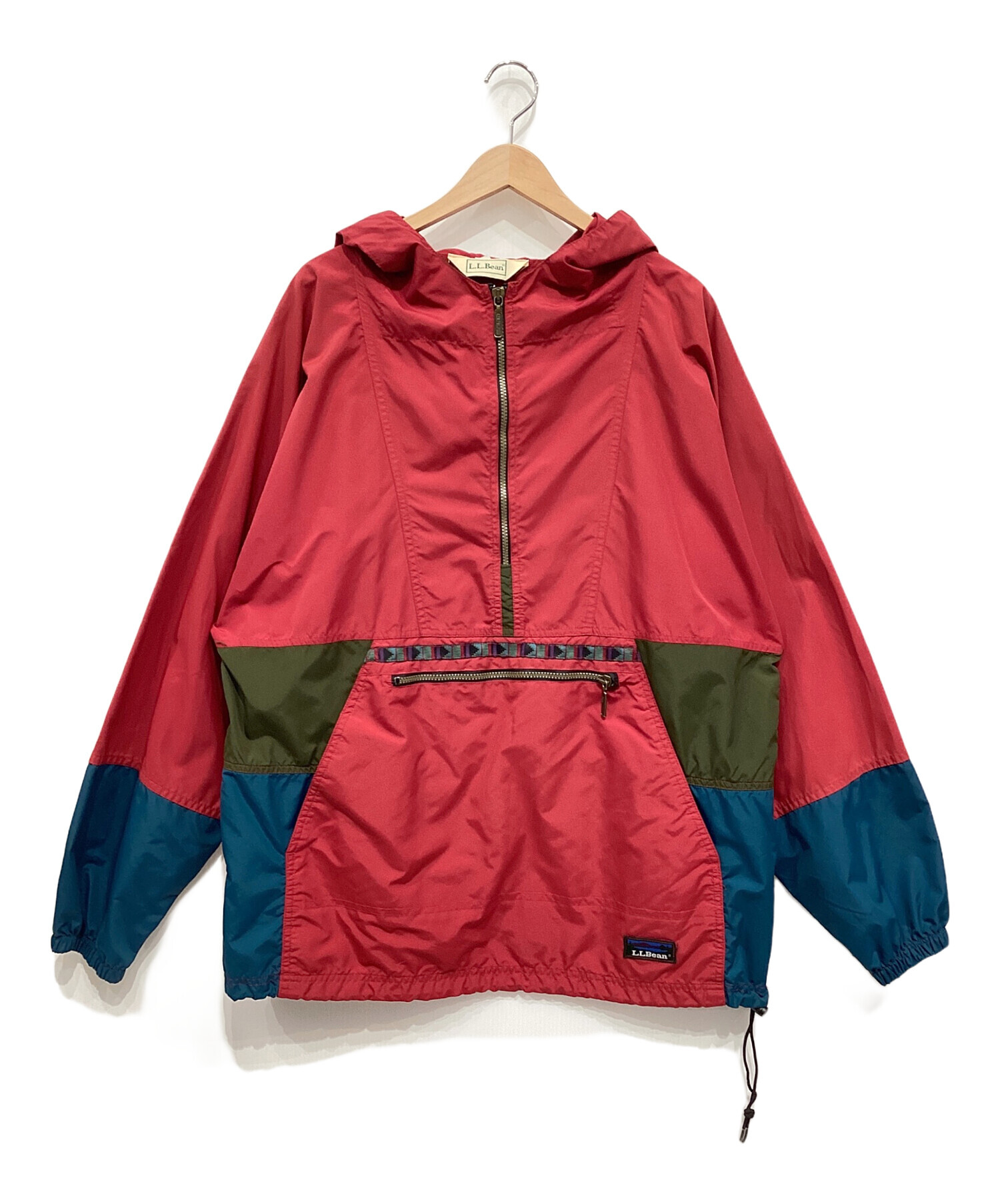 LLBean 90s グリーン/レッド 中古・古着通販】L.L.Bean (エルエルビーン) アノラックパーカー