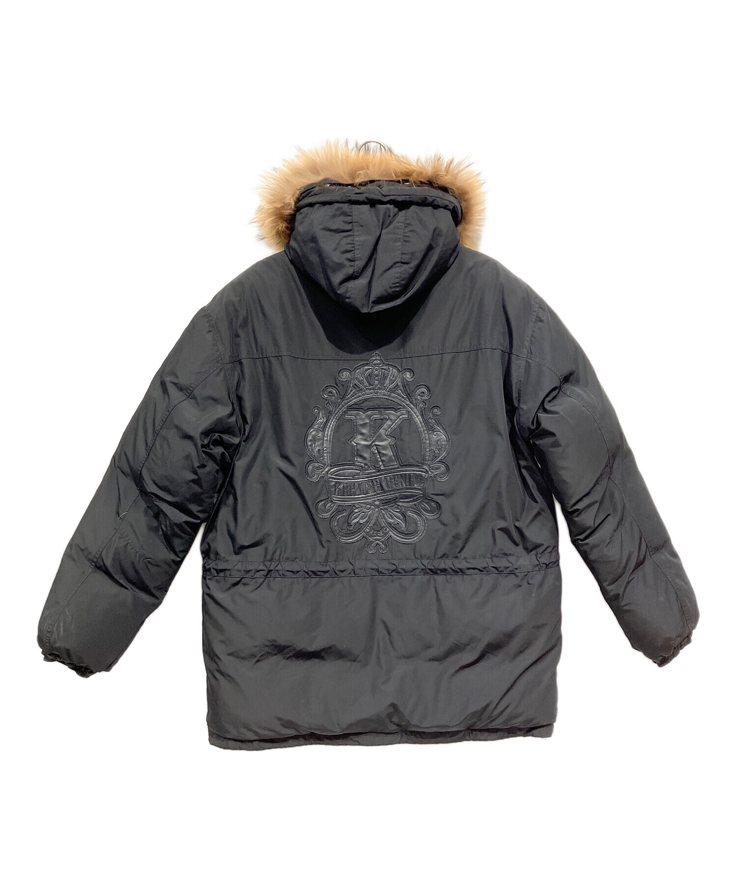 KRHYME DENIM クライムデニム レザーダウンジャケット ファー付き 中古・古着通販】KRHYME DENIM (クライムデニム) ダウンジャケット