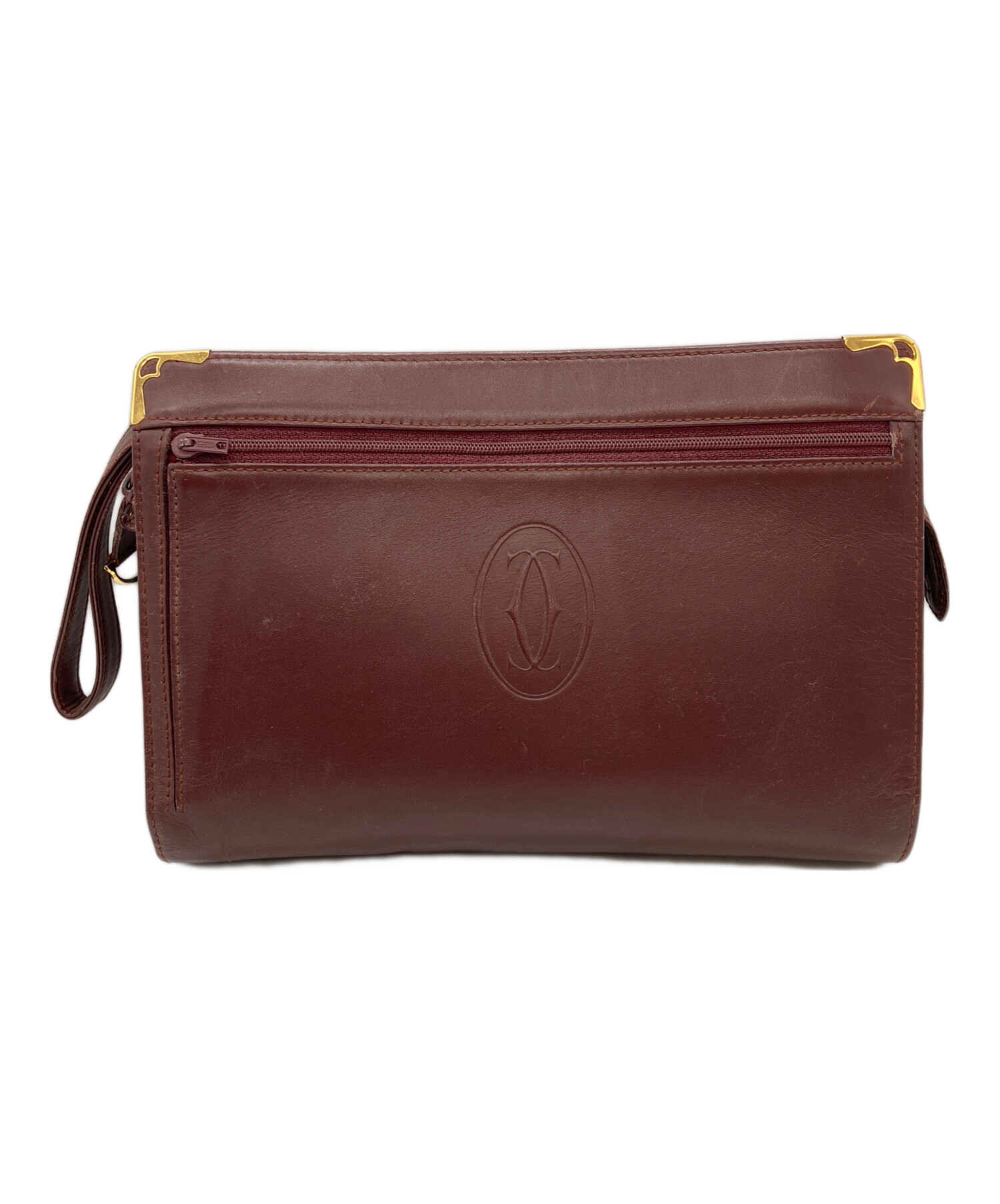 中古・古着通販】Cartier (カルティエ) セカンドバッグ ボルドー