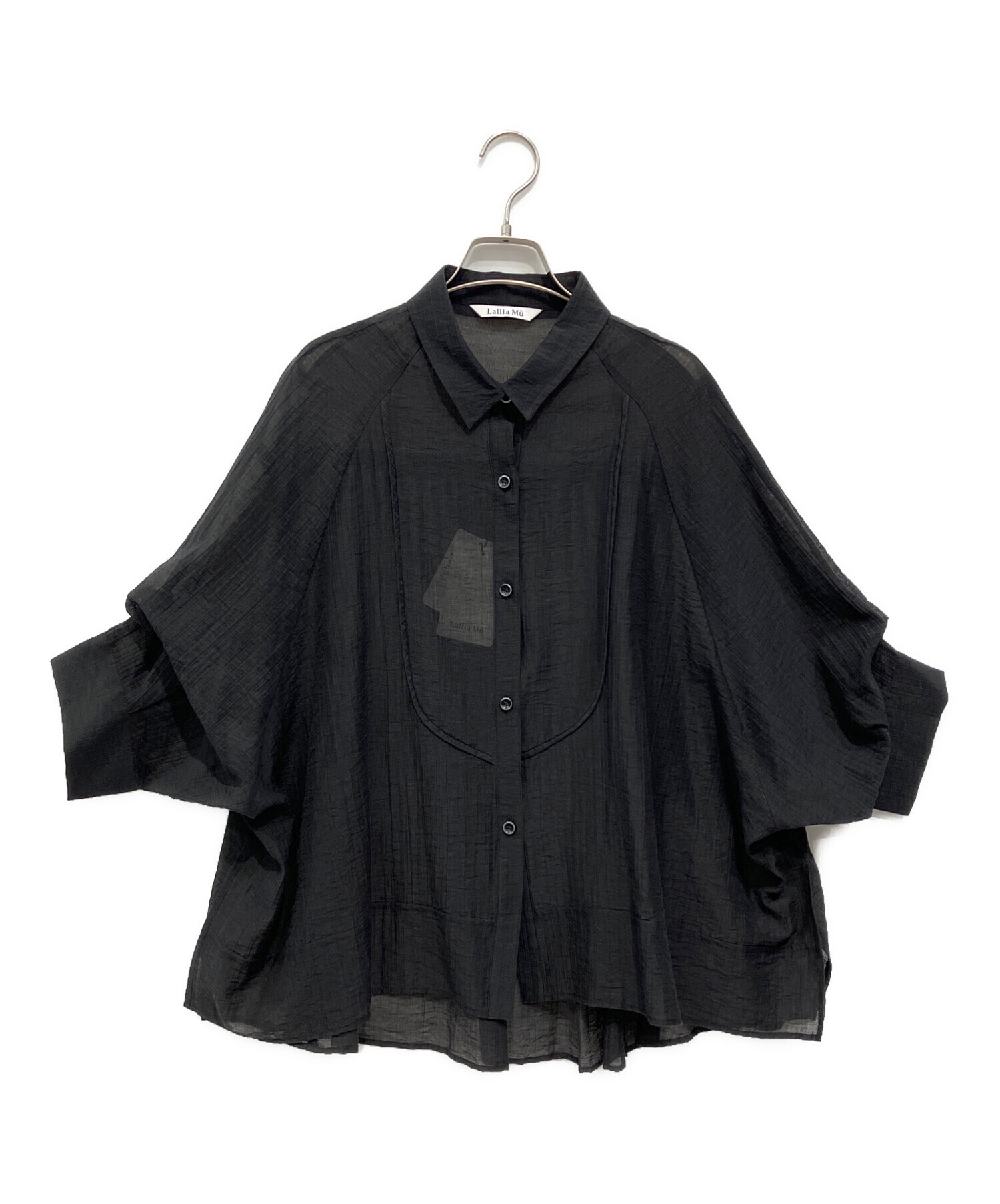 中古・古着通販】Lallia Mu (ラリア ムー) シャツブラウス ブラック 