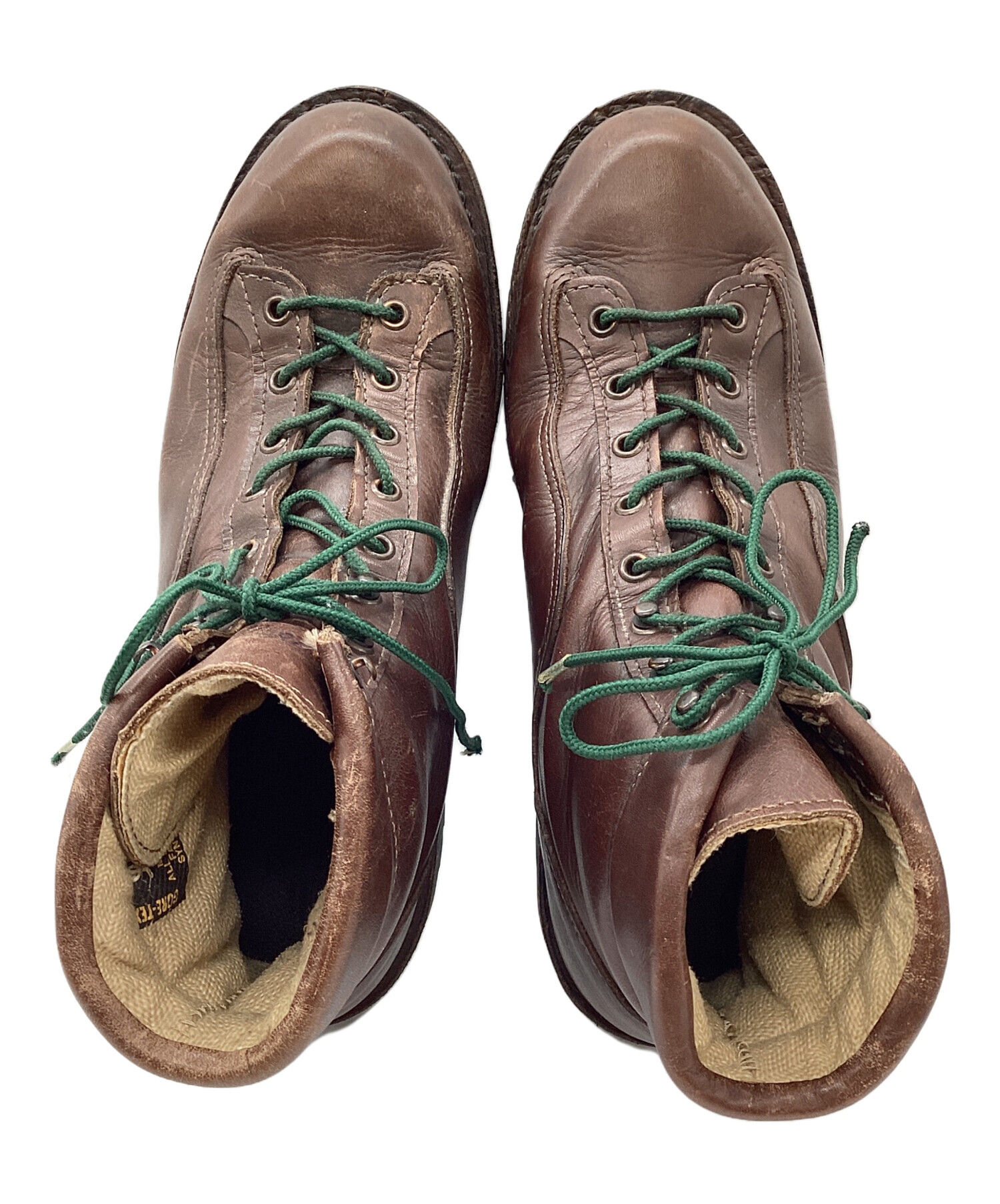 Danner ブローグデザインブーツ ブラウン・グリーン 中古・古着通販】Danner (ダナー) エクスプローラーブーツ ブラウン