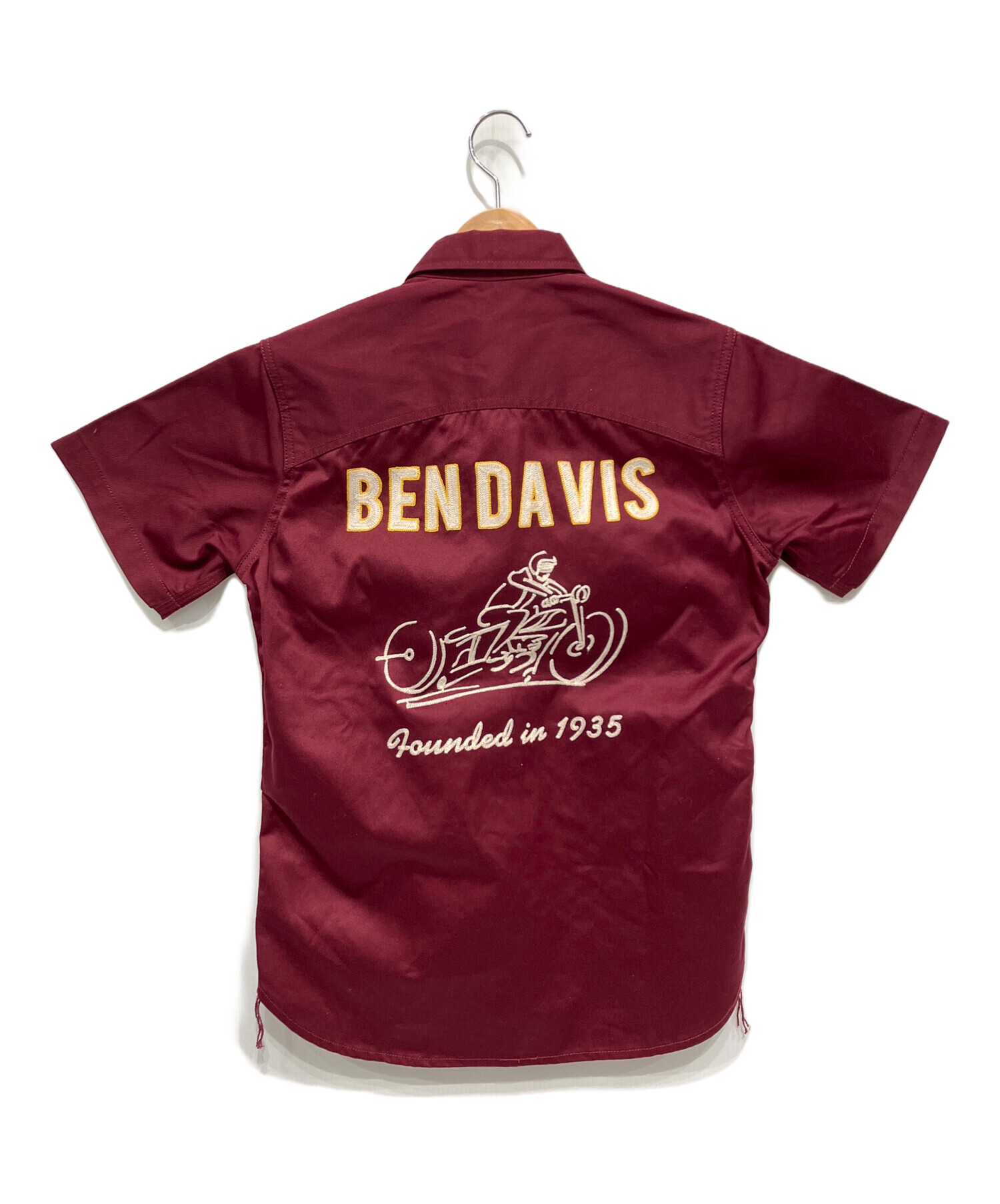 中古・古着通販】BEN DAVIS (ベンデイビス) ワークシャツ ワインレッド