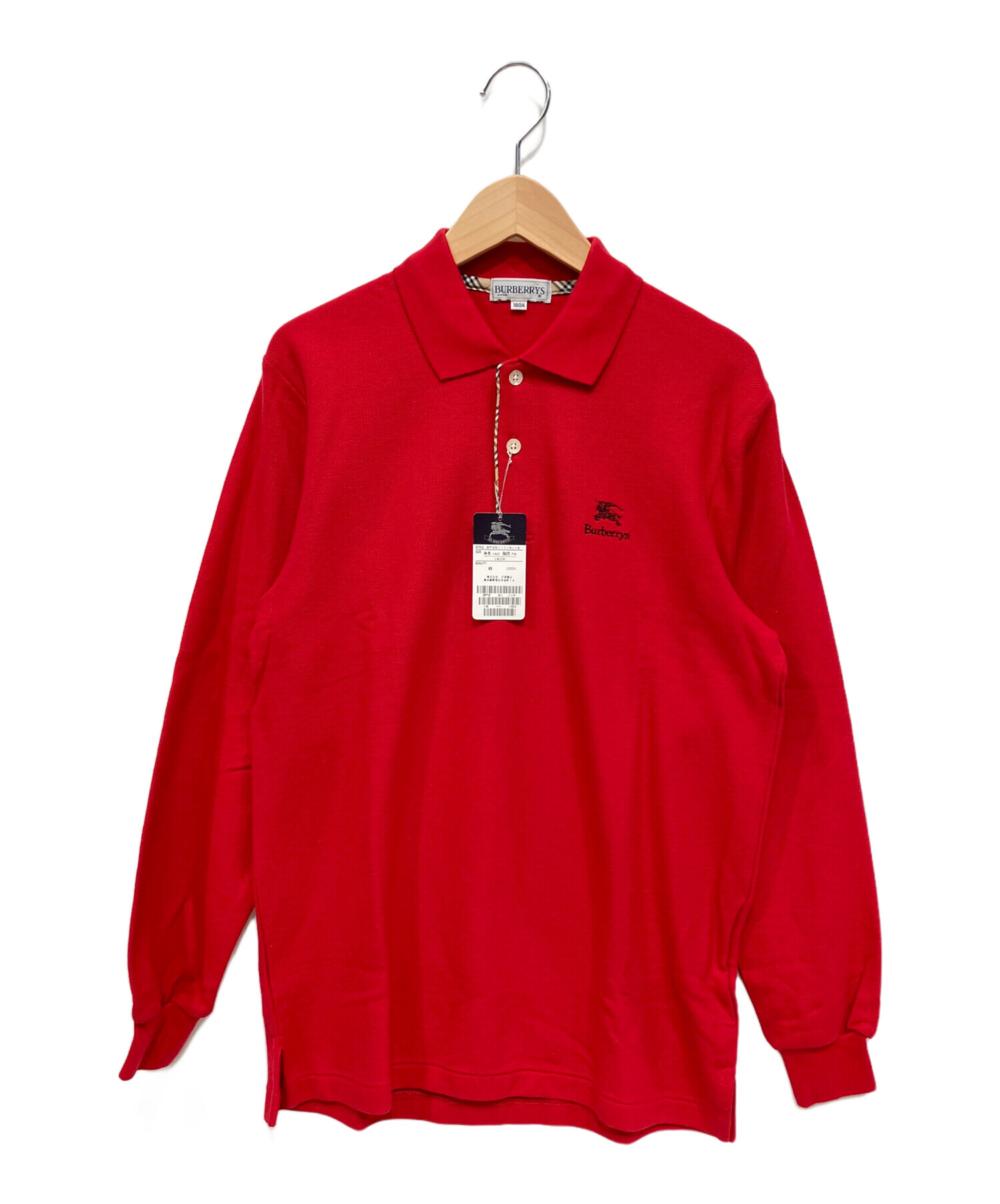 中古・古着通販】Burberry's (バーバリーズ) 長袖ポロシャツ レッド