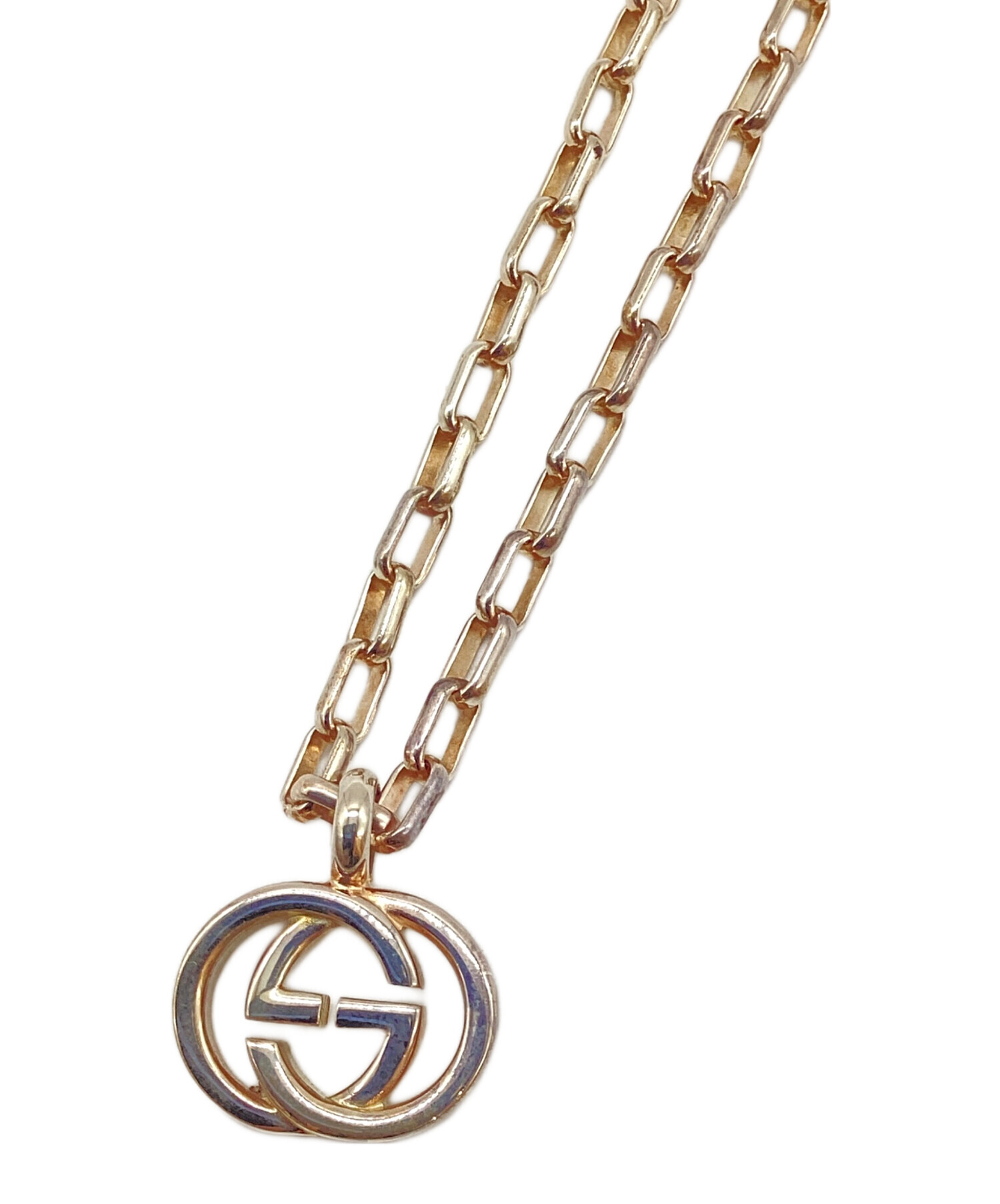 中古・古着通販】GUCCI (グッチ) インターロッキングGネックレス 