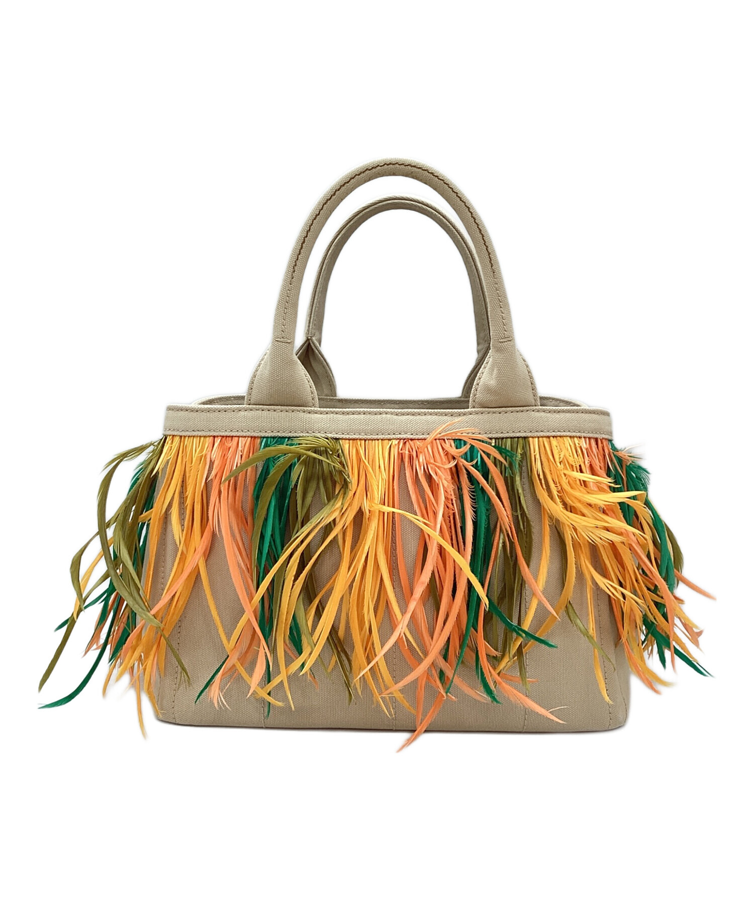 正規店購入　PRADA プラダ　カナパ　トートバッグ ベージュ 中古・古着通販】PRADA (プラダ) トートバッグ カナパ プリューム