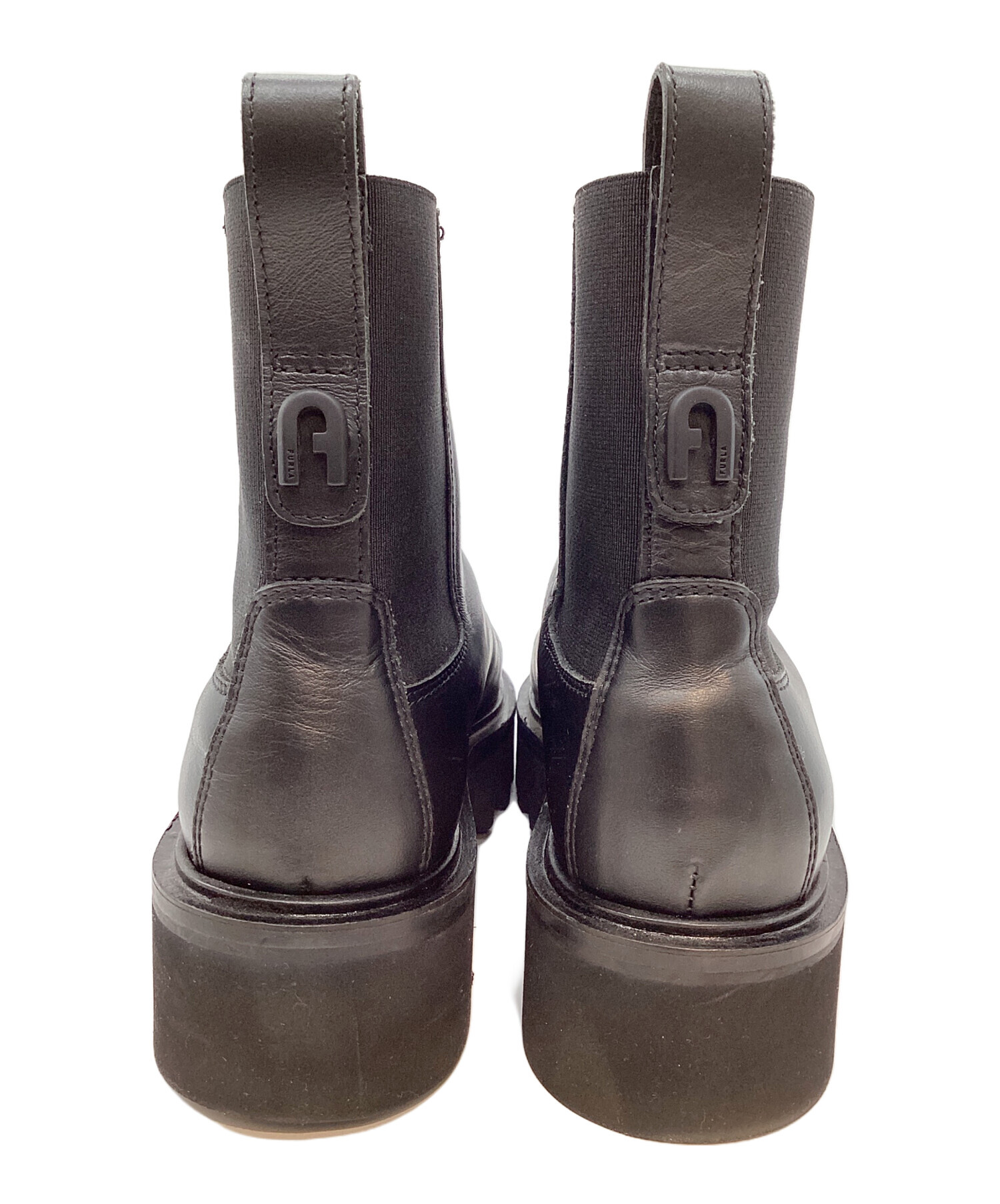 中古・古着通販】FURLA (フルラ) サイドゴアブーツ ブラック サイズ