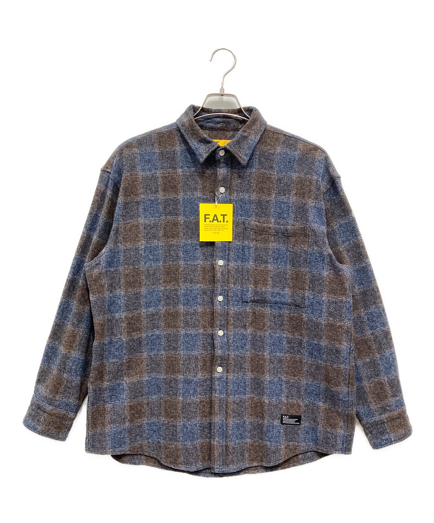 中古・古着通販】FAT (エフエーティー) GIGAHEATHER ブルー×ベージュ 