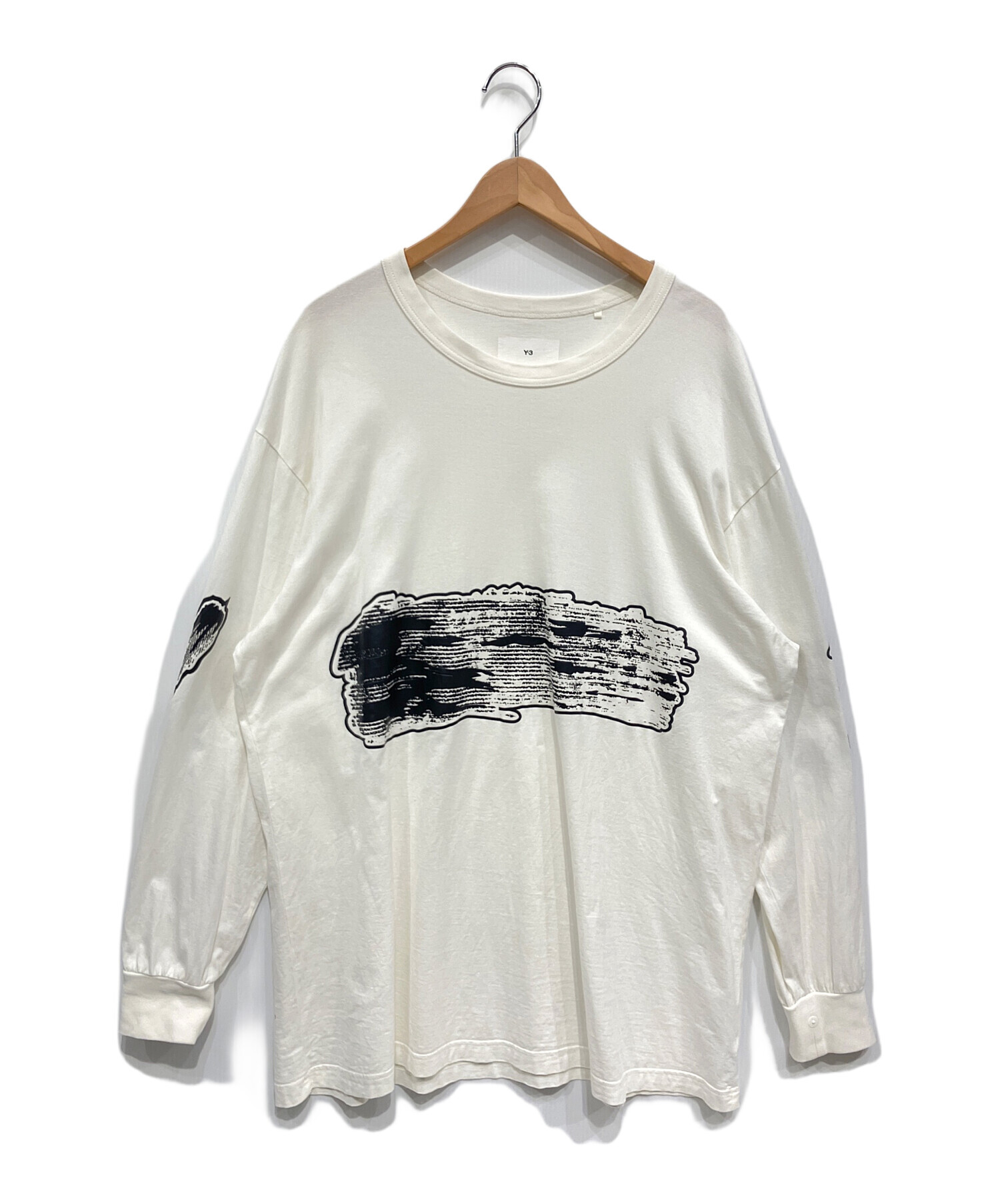 中古・古着通販】Y-3 (ワイスリー) プリントカットソー ホワイト 