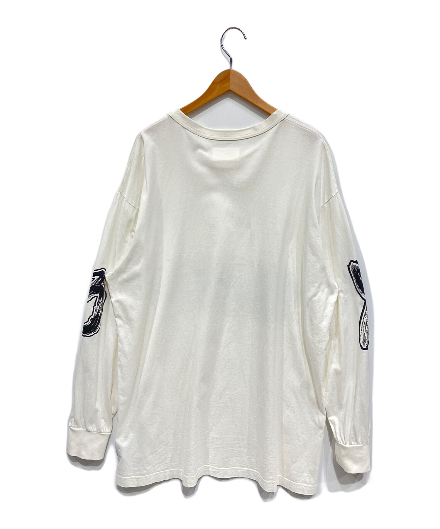 中古・古着通販】Y-3 (ワイスリー) プリントカットソー ホワイト 