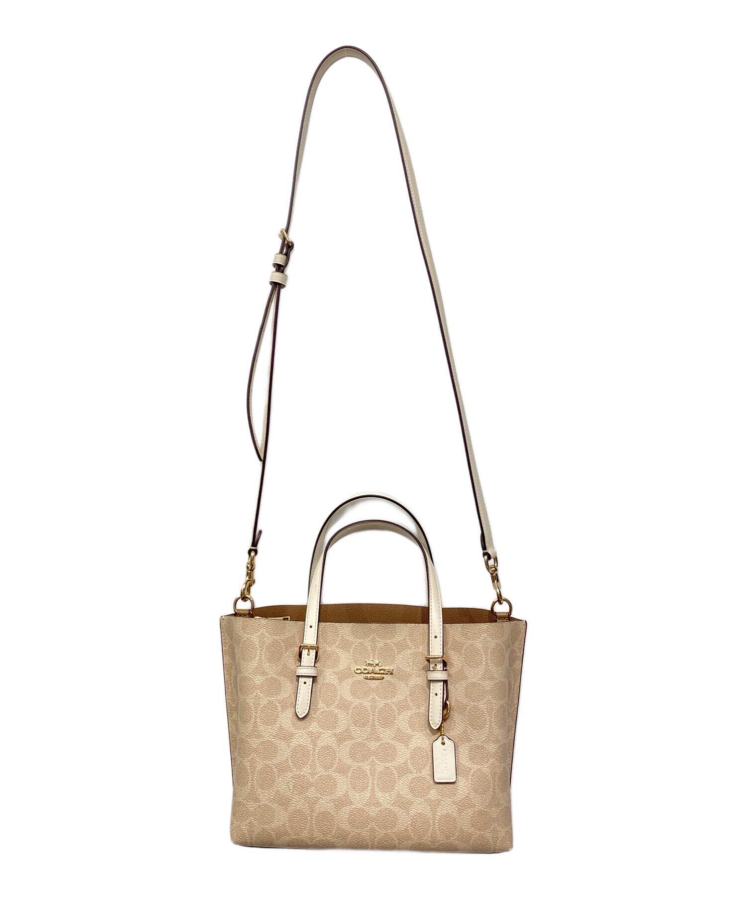 中古・古着通販】COACH (コーチ) 2WAYバッグ ベージュ｜ブランド・古着