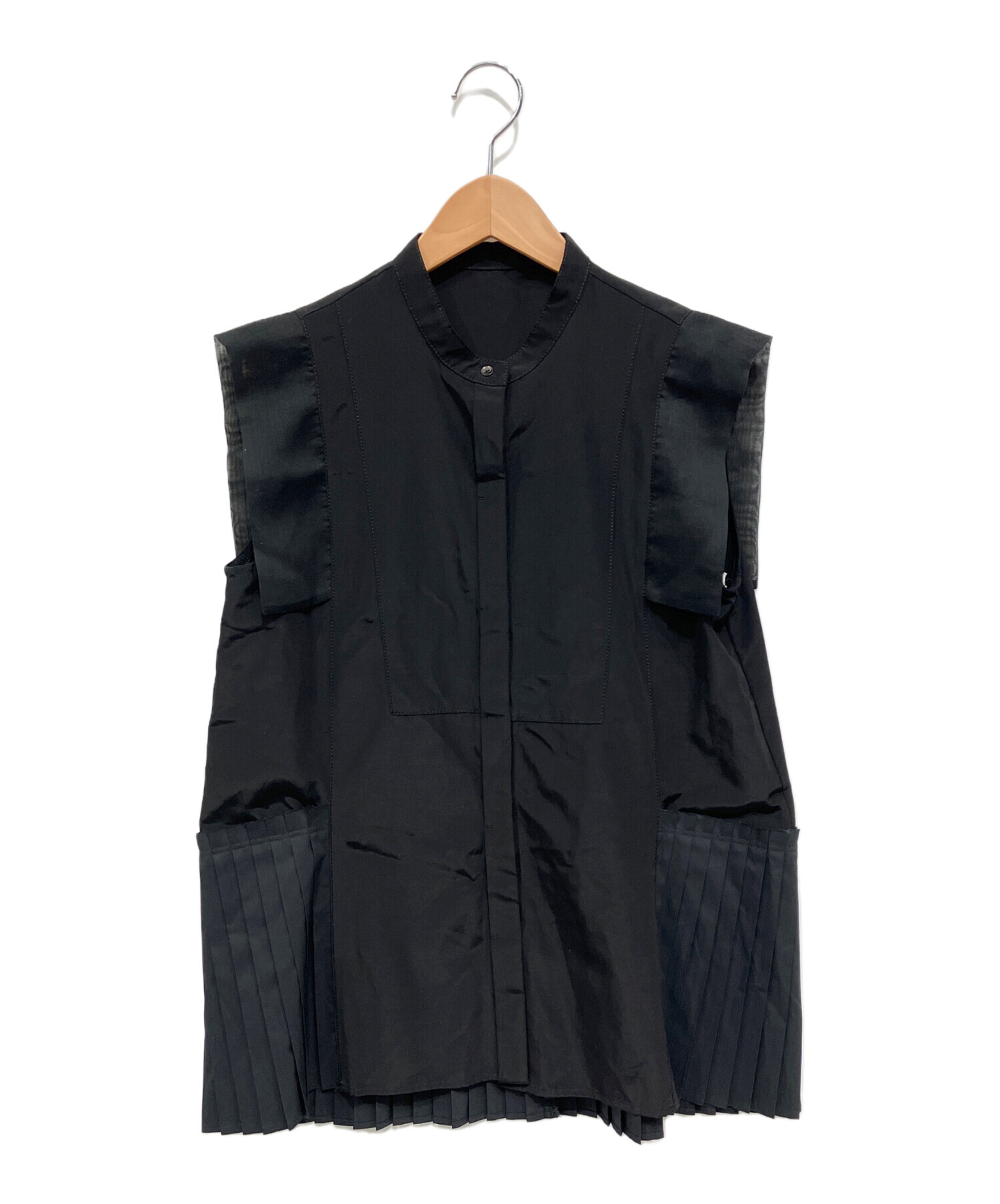 中古・古着通販】CITY (シティ) ノースリーブブラウス ブラック サイズ