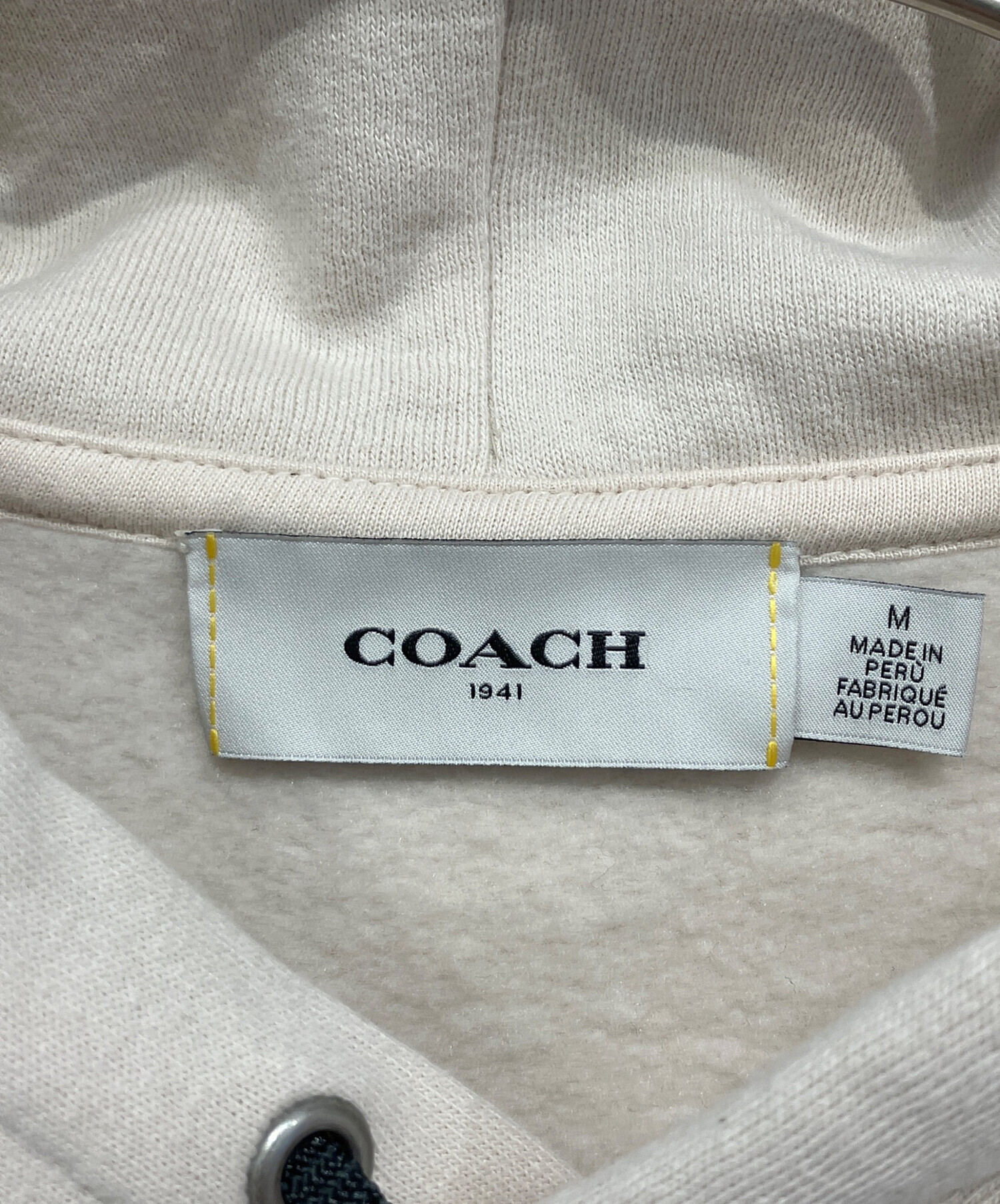 中古・古着通販】COACH (コーチ) プルオーバーパーカー ベージュ 