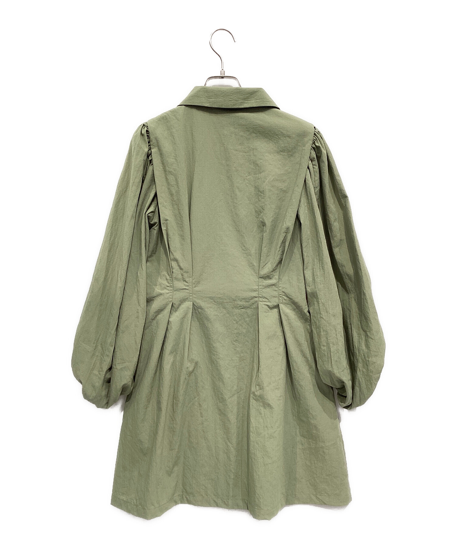 中古・古着通販】moussy (マウジー) 長袖ワンピース グリーン サイズ:S 