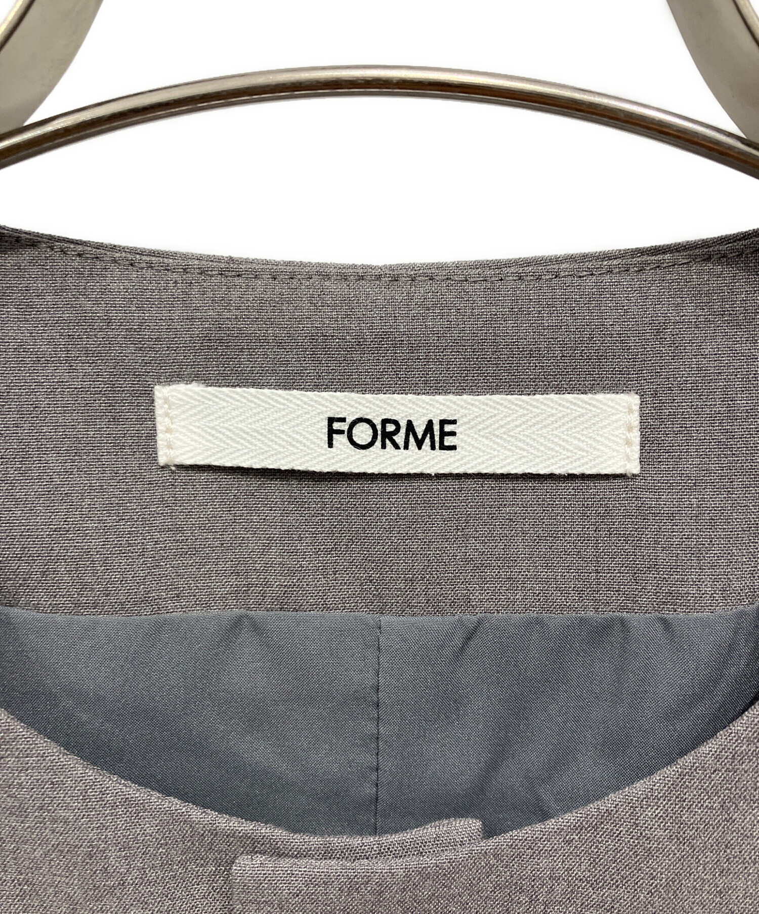 フロントボタンベスト　FORME Bonjour Sagan ベスト ジレ Vネックフロントボタンサマーニットベスト