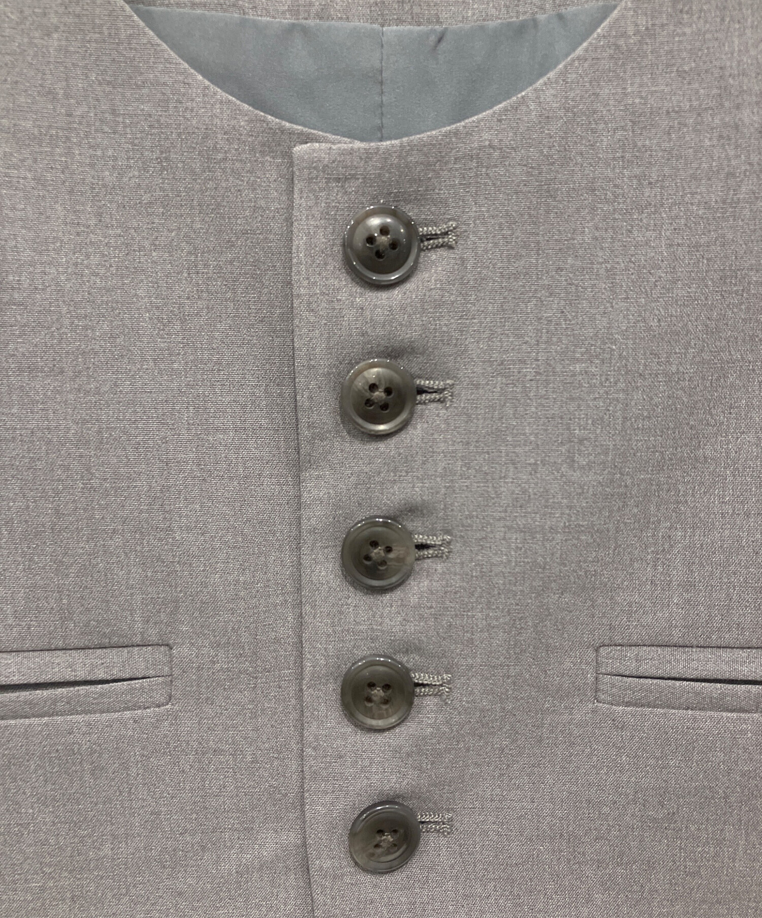 フロントボタンベスト　FORME 中古・古着通販】forme (フォルメ) フロントボタンベスト グレー