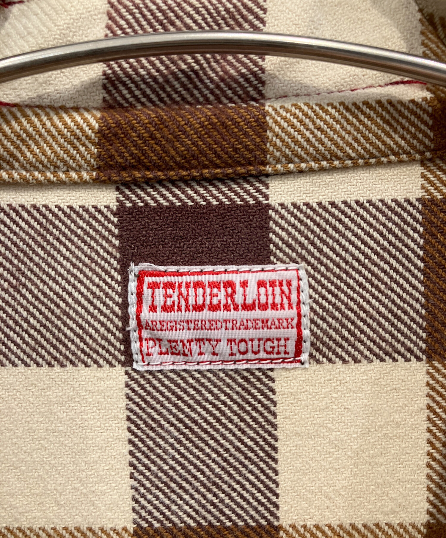 中古・古着通販】TENDERLOIN (テンダーロイン) ネルシャツ ベージュ