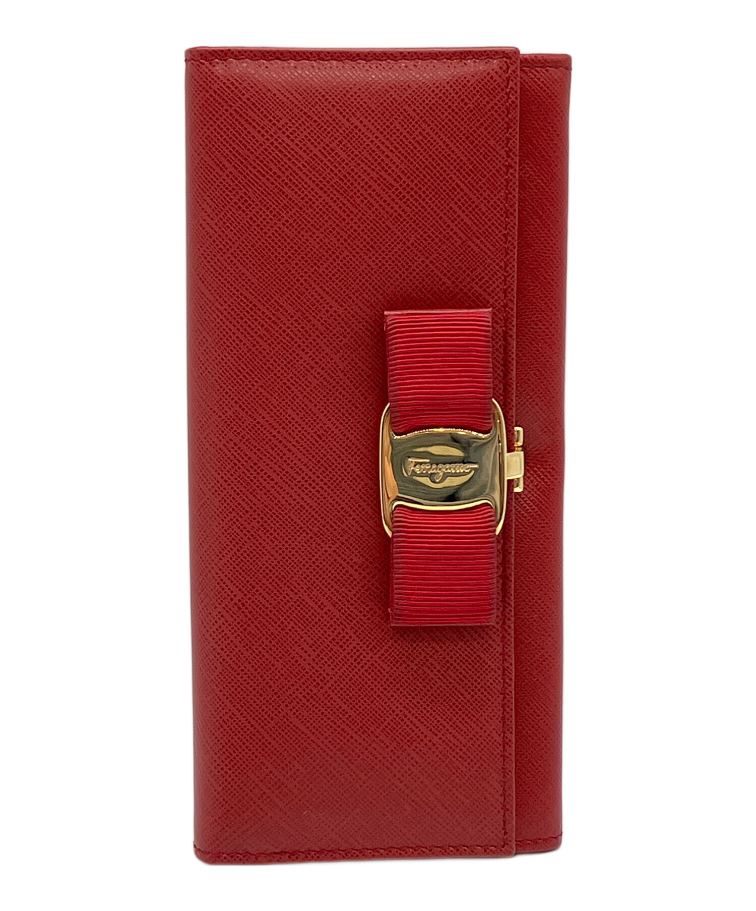 【未使用】Salvatore Ferragamo サルヴァトーレフェラガモ財布赤 中古・古着通販】Salvatore Ferragamo (サルヴァトーレ フェラガモ) 長