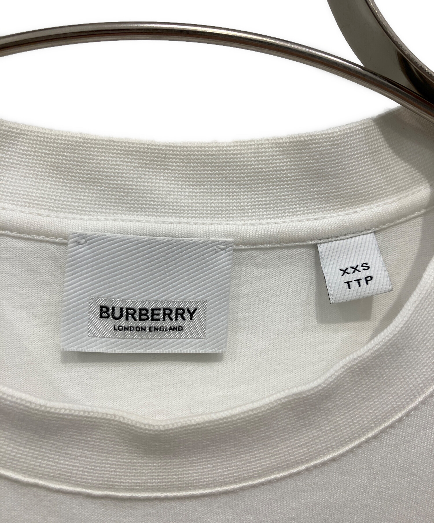 中古・古着通販】BURBERRY (バーバリー) 長袖カットソー ホワイト 