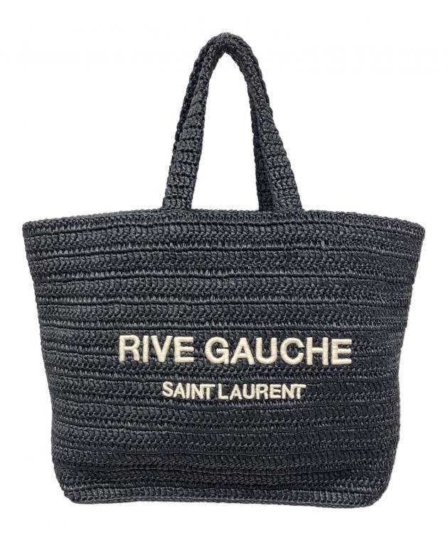 ほぼ未使用 サンローラン リヴゴーシュ ラフィア トートバッグ ベージュ 中古・古着通販】Saint Laurent Paris (サンローランパリ