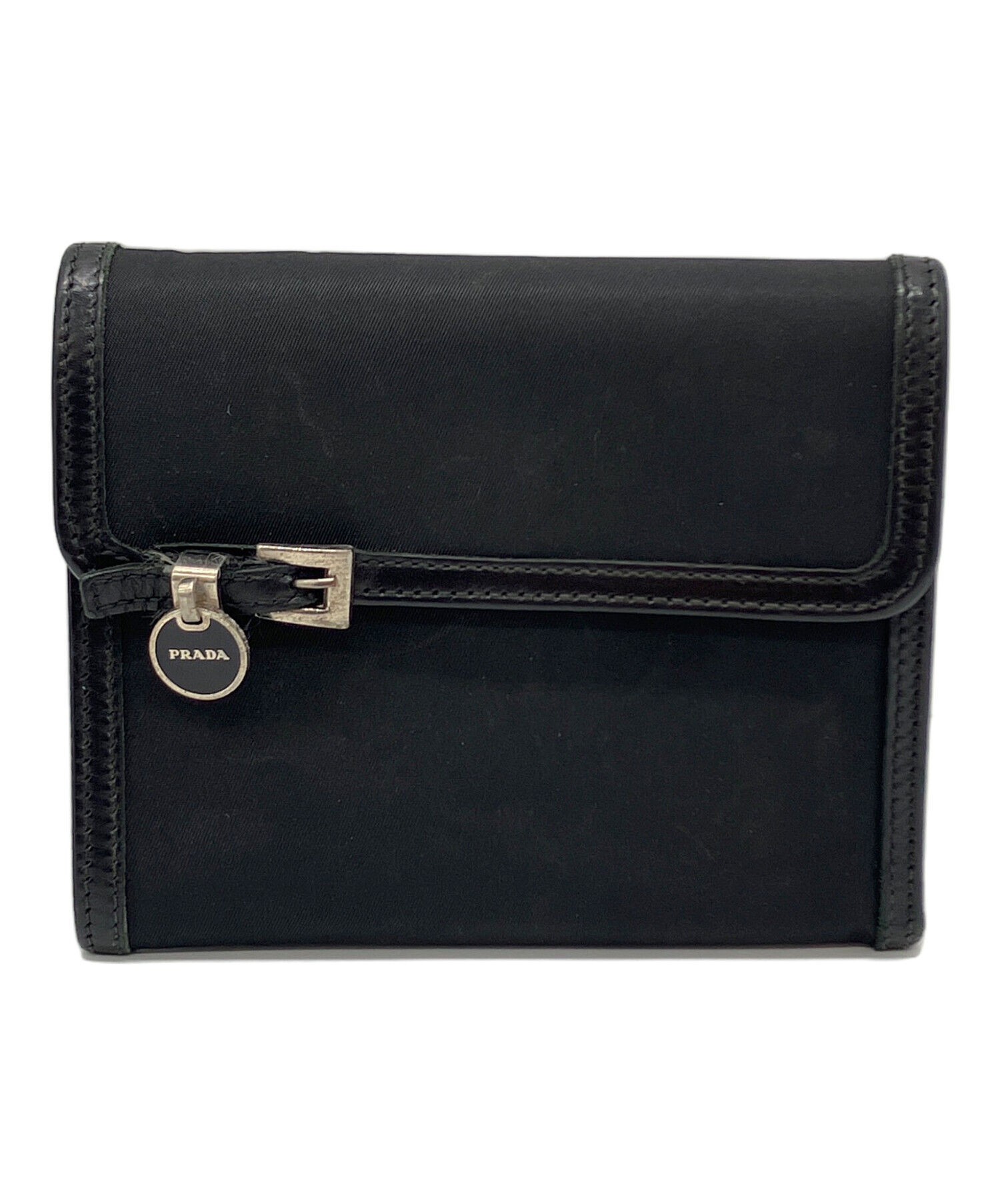 中古・古着通販】PRADA (プラダ) 3つ折り財布 ブラック｜ブランド 