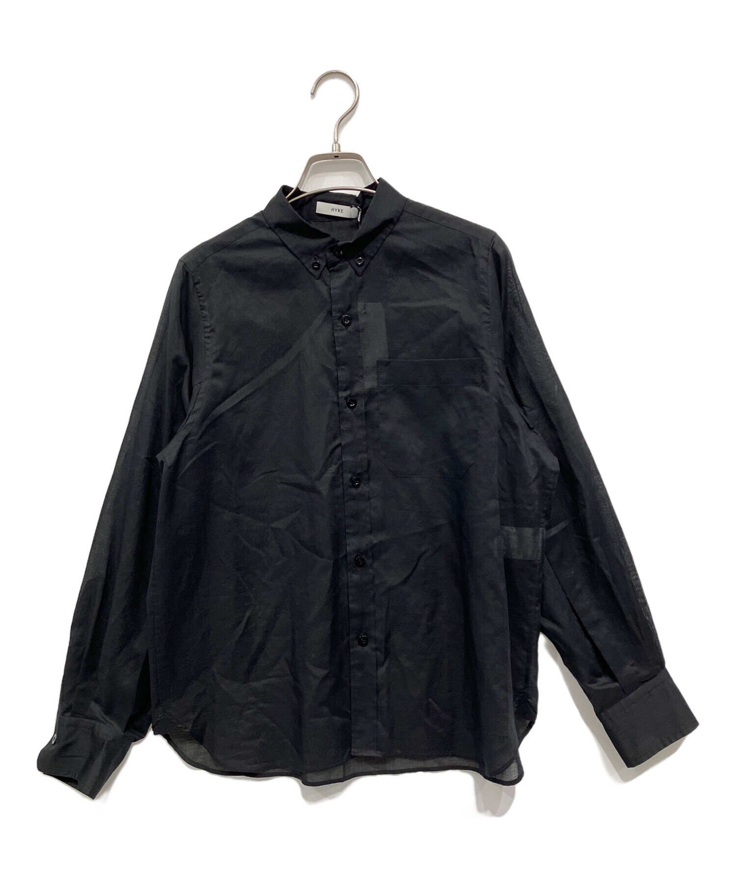 中古・古着通販】HYKE (ハイク) 長袖シャツ ブラック サイズ:L 未使用