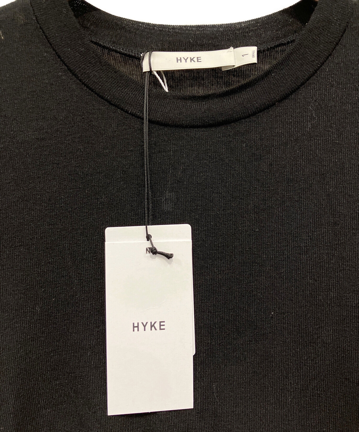 中古・古着通販】HYKE (ハイク) 薄手ニット ブラック サイズ:S 未使用