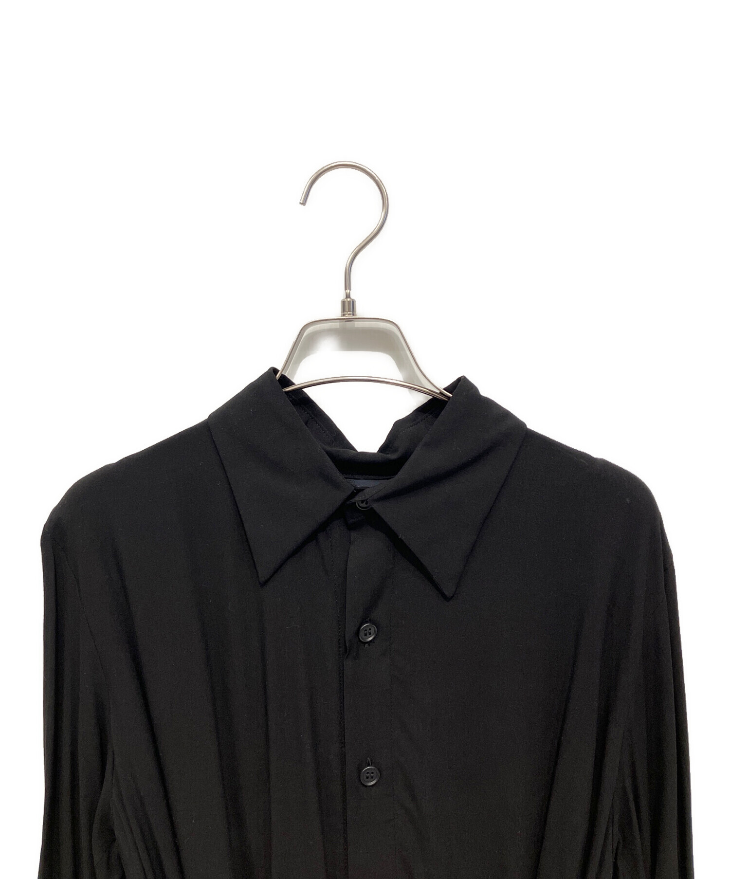 中古・古着通販】LIMI feu (リミフゥ) シャツワンピース ブラック