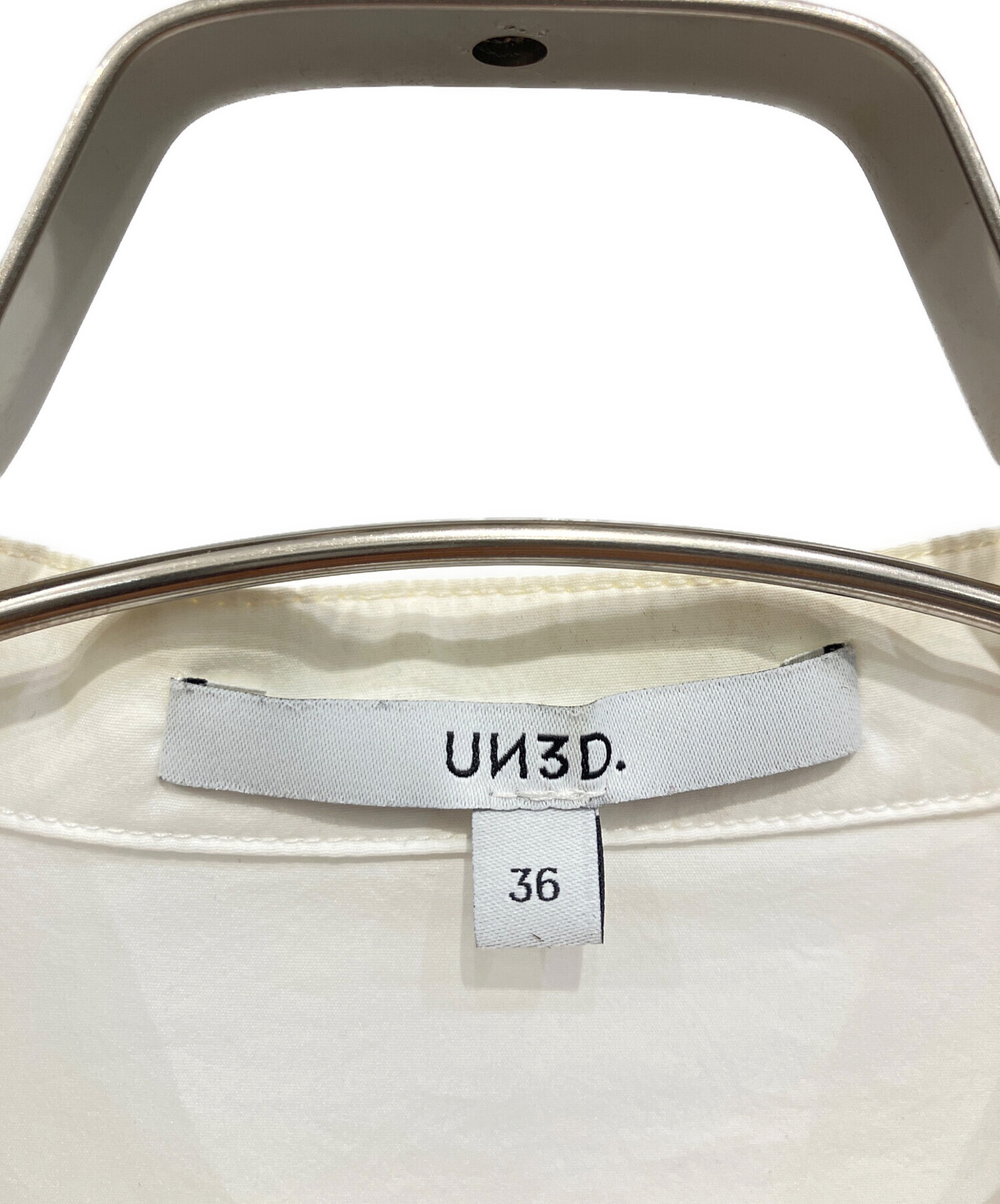 中古・古着通販】UN3D. (アンスリード) 長袖シャツ ホワイト サイズ:36