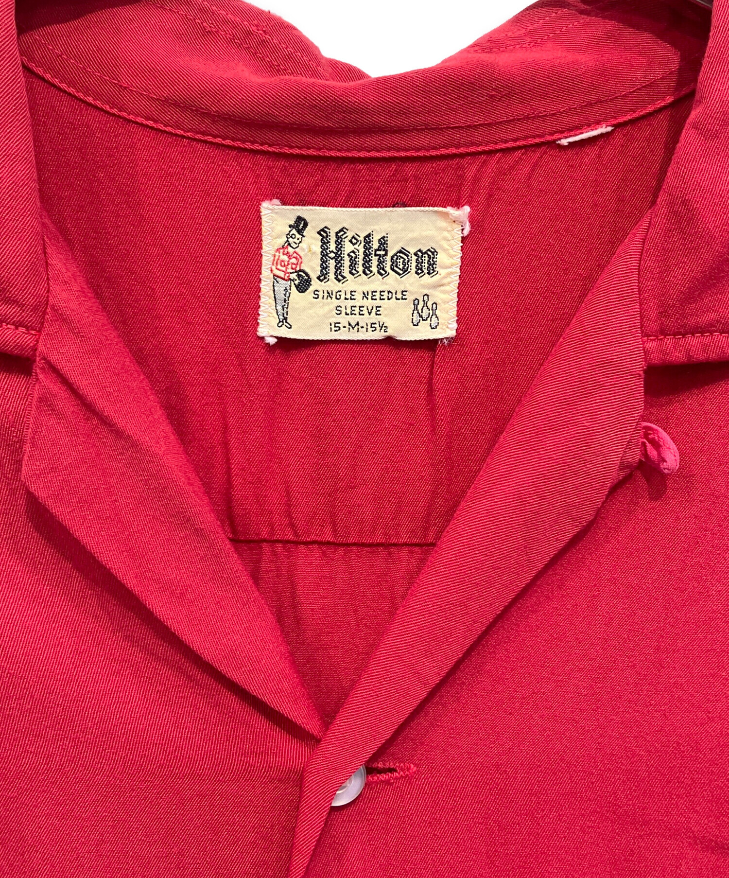 中古・古着通販】Hilton (ヒルトン) ボーリングシャツ レッド サイズ:M