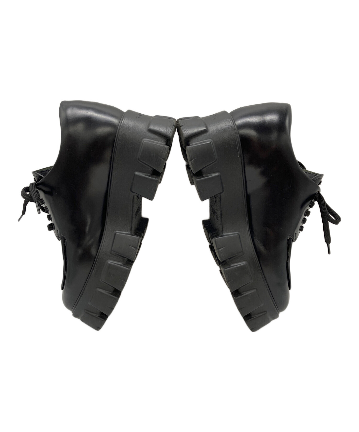 中古・古着通販】PRADA (プラダ) ローファー ブラック サイズ:38 1/2