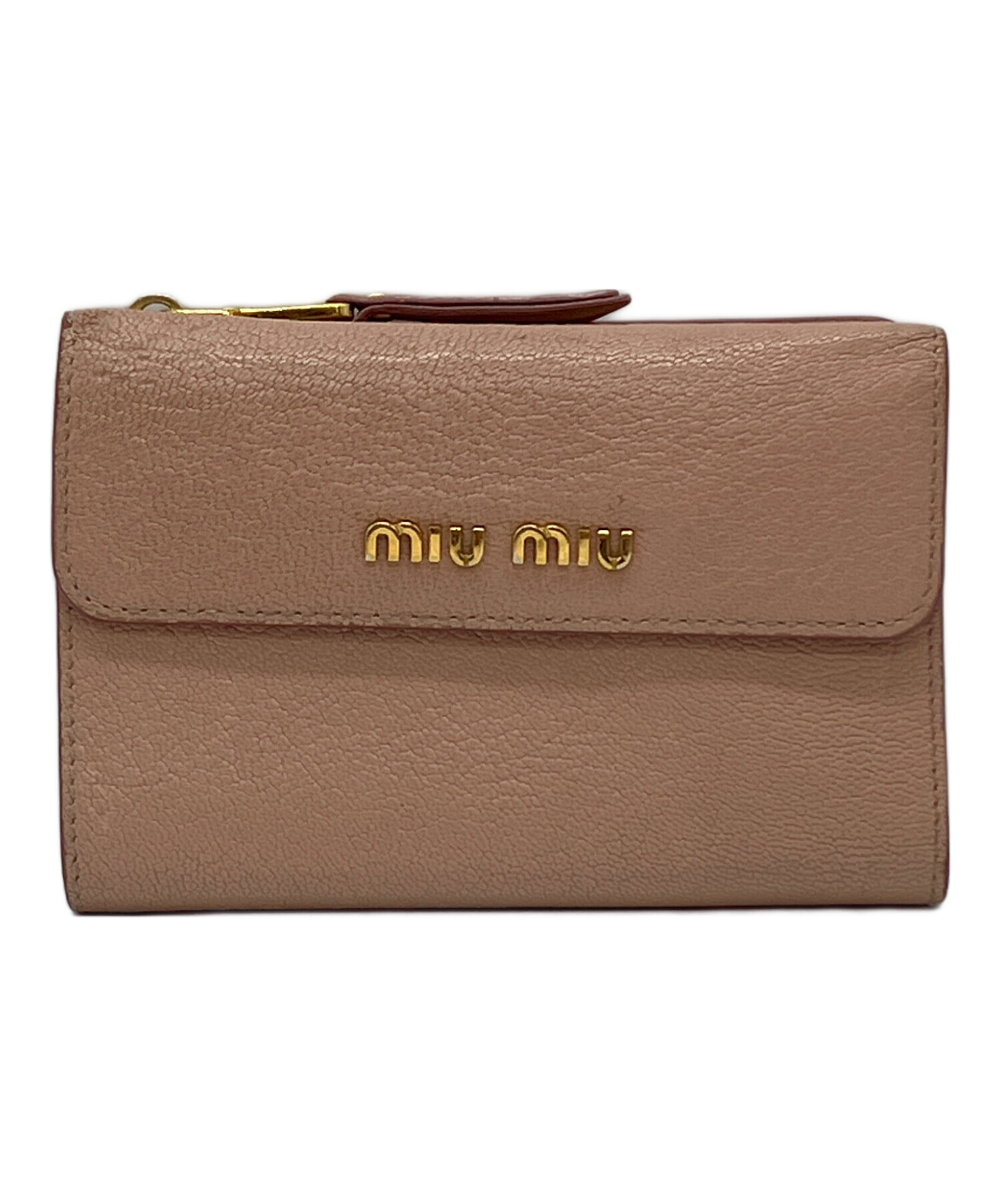 中古・古着通販】MIU MIU (ミュウミュウ) 2つ折り財布 ピンク