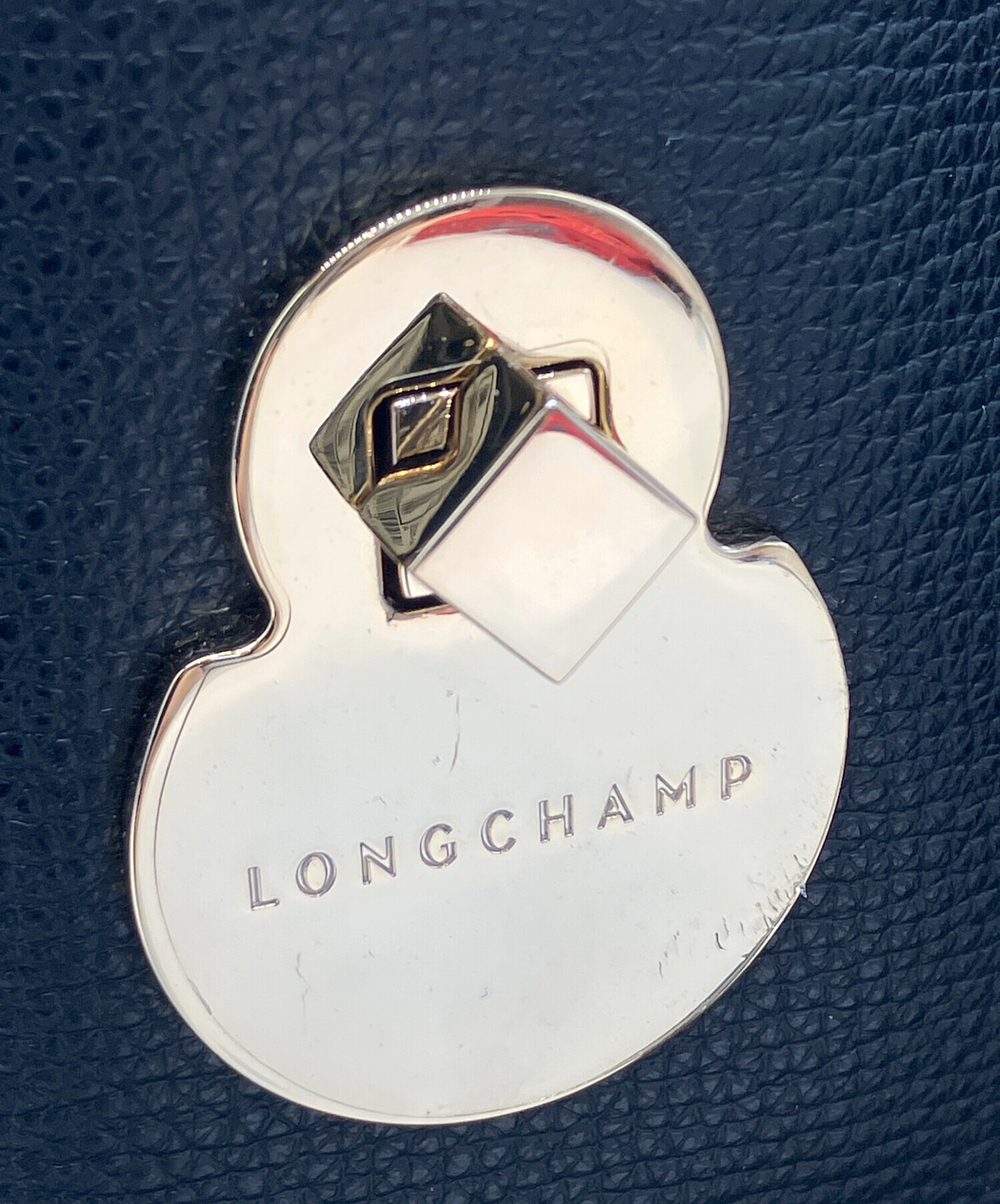 中古・古着通販】LONGCHAMP (ロンシャン) レザートートバッグ ブラック