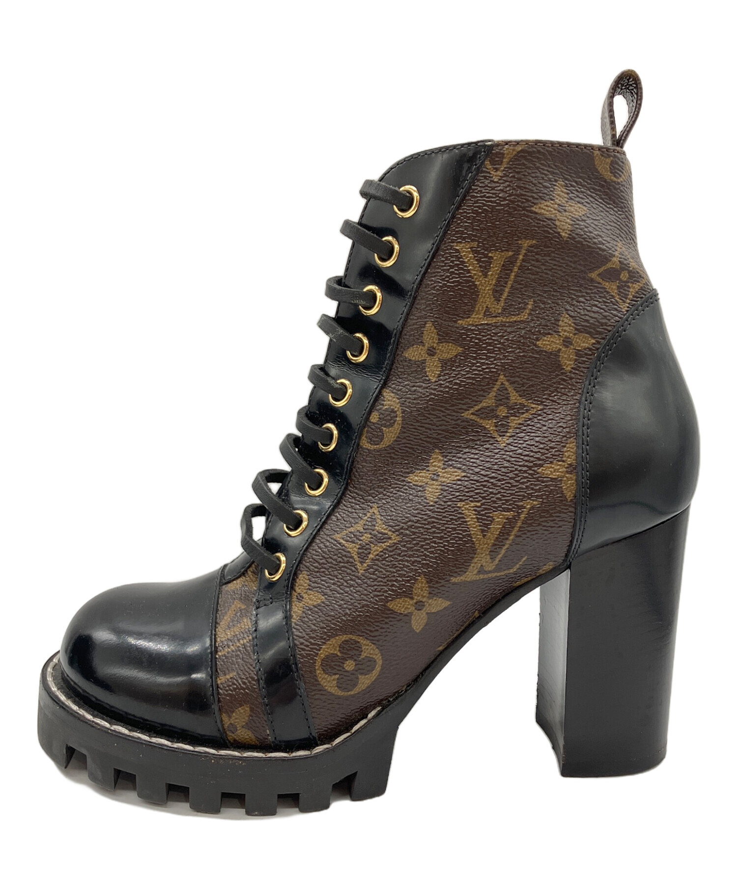 【美品】ルイ・ヴィトン スタートレイルアンクルブーツ サイズ35.5 中古・古着通販】LOUIS VUITTON (ルイ ヴィトン) スタートレイル