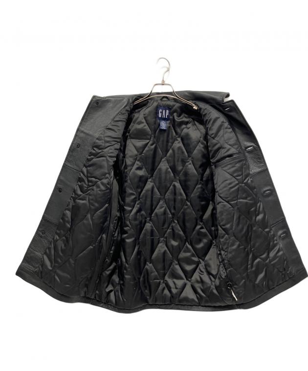 中古・古着通販】GAP (ギャップ) レザージャケット ブラック サイズ:XS