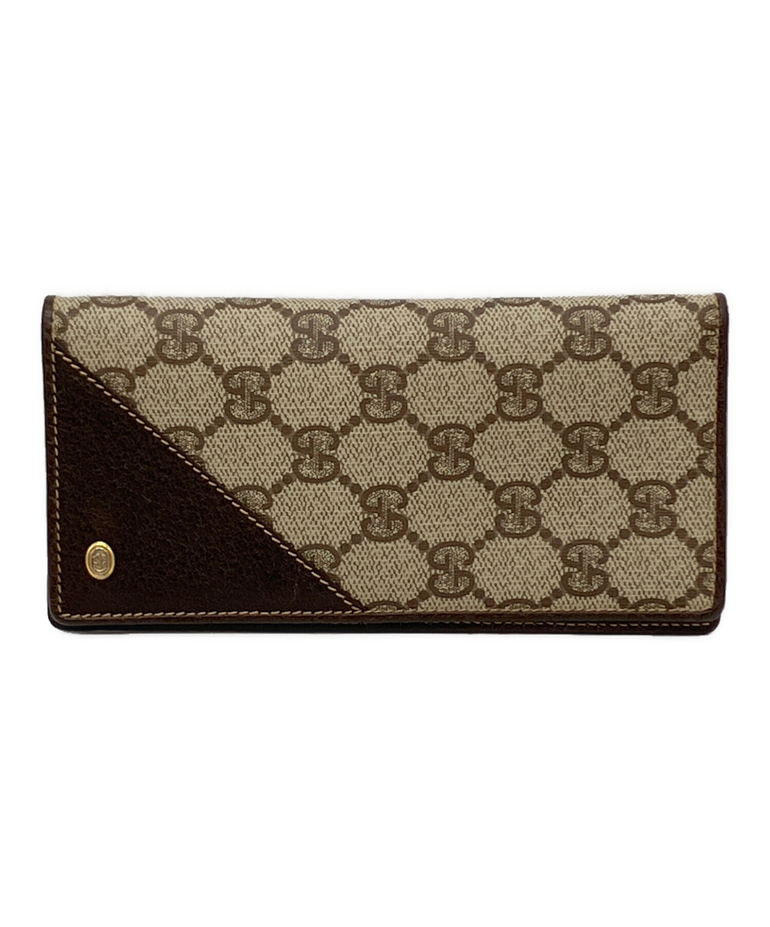 中古・古着通販】GUCCI (グッチ) 2つ折り財布 GGスプリーム ブラウン