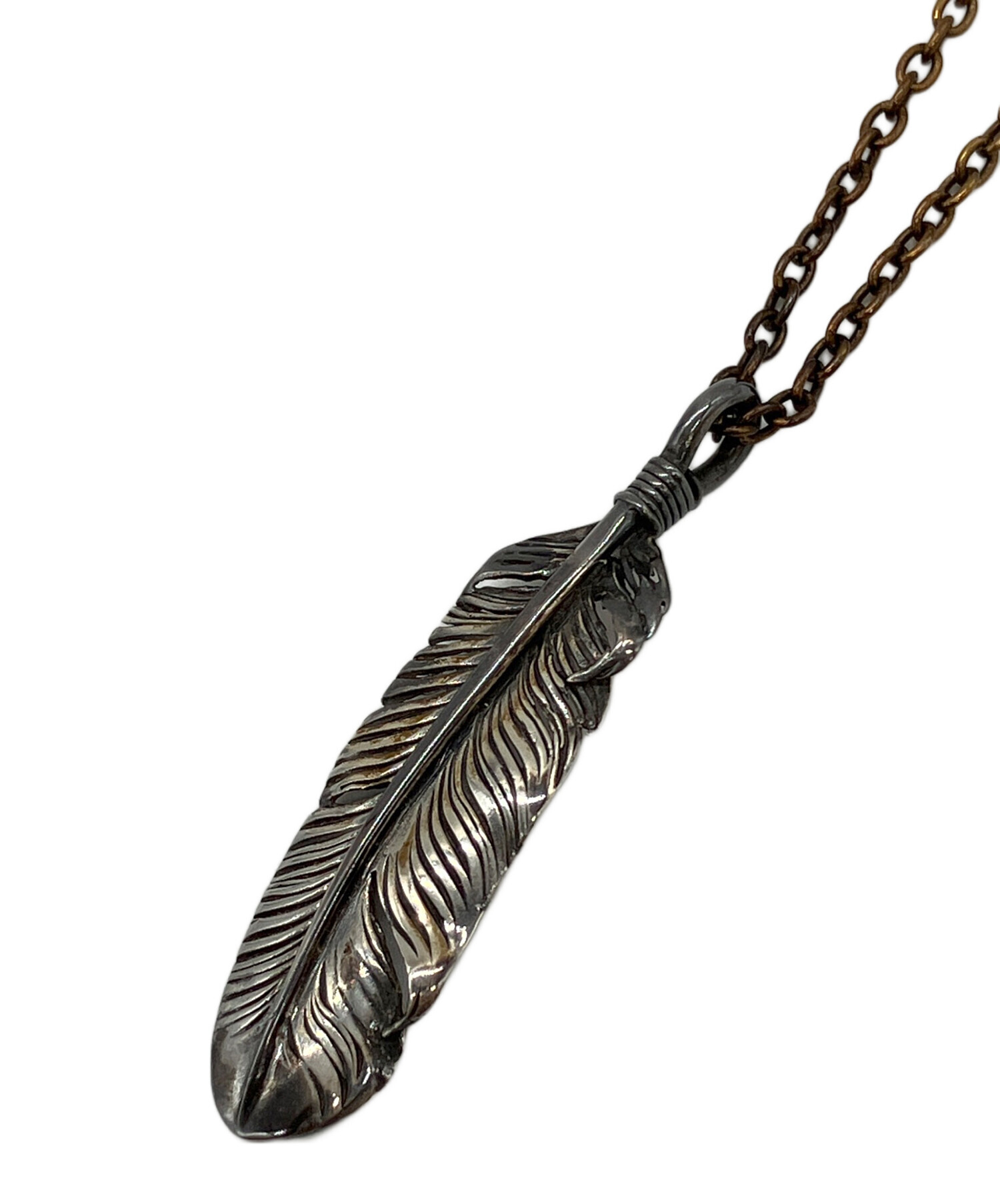 中古・古着通販】MOTO (モト) フェザーモチーフネックレス シルバー