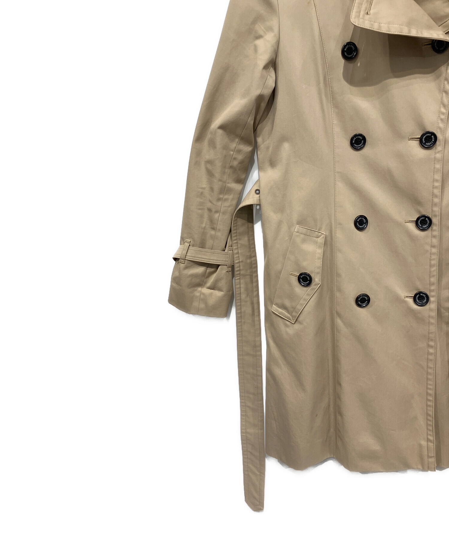 BLUE LABEL CRESTBRIDGE トレンチコート ベージュ 10th ANNIVERSARY】ライトギャバジンパーシャル