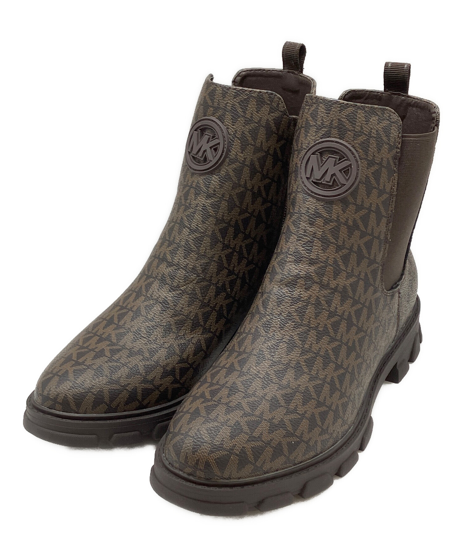 未使用　マイケルマイケルコース　レザーサイドゴアブーツ　本革　ブラック　イエロー 中古・古着通販】MICHAEL KORS (マイケル・コース) サイドゴアブーツ