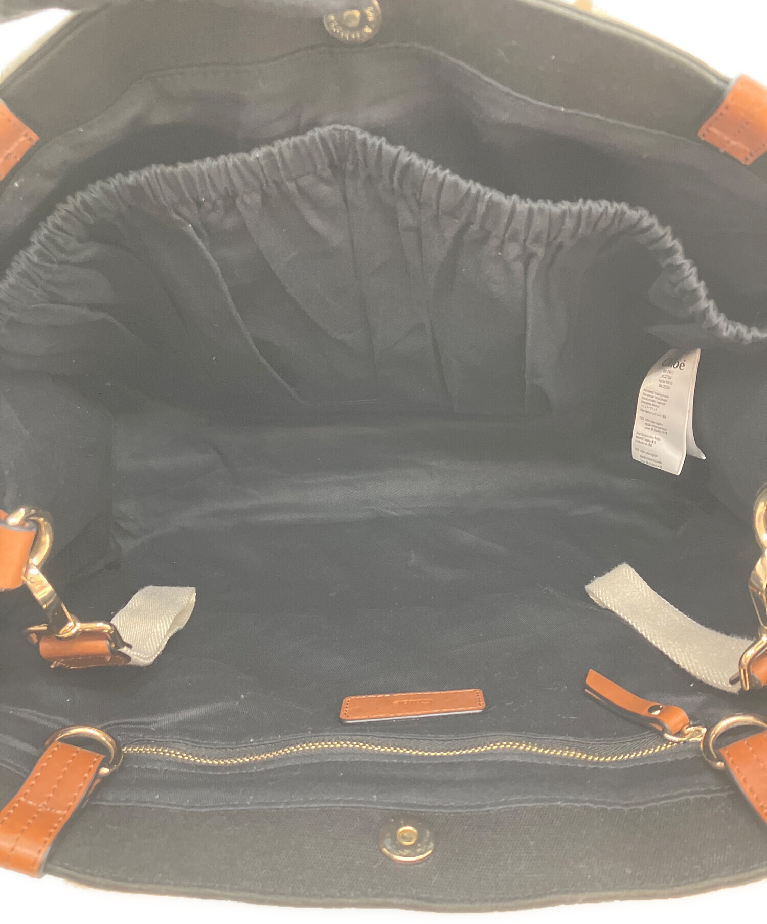 中古・古着通販】Chloe (クロエ) マザーズバッグ ブラック×ブラウン