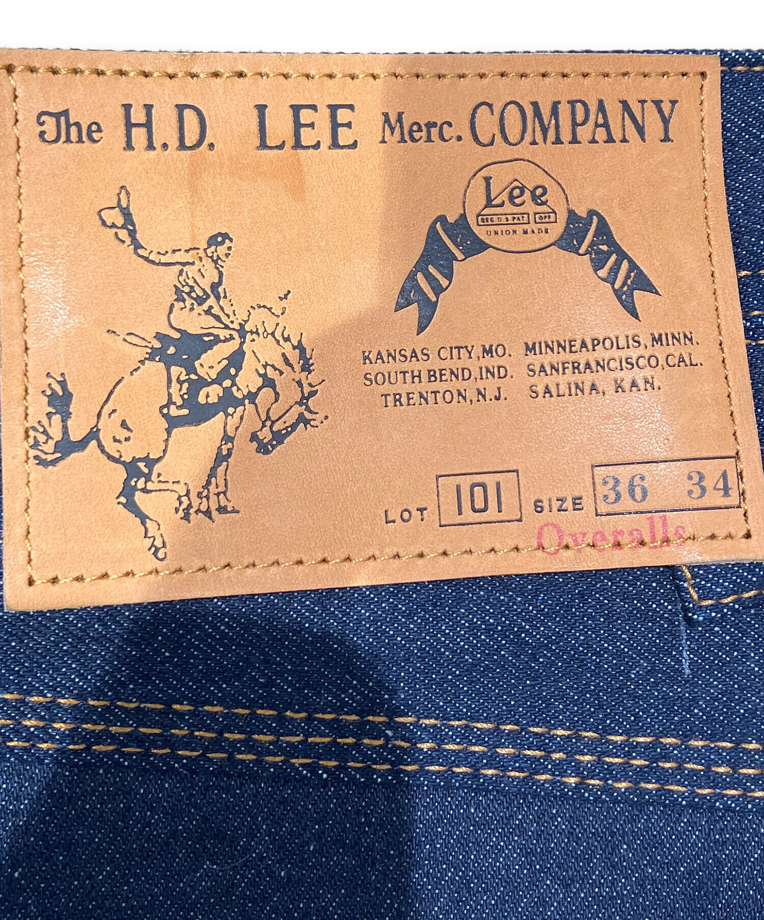中古・古着通販】LEE (リー) 101デニムパンツ インディゴ サイズ:W36