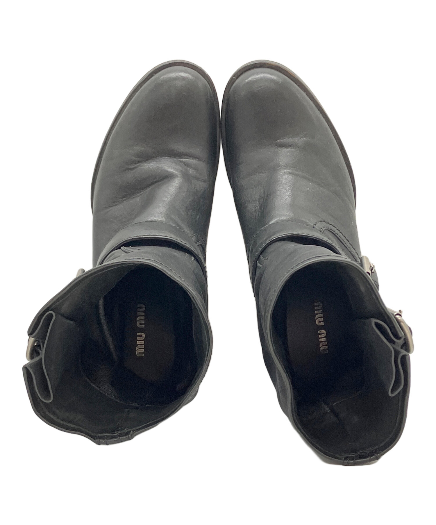 中古・古着通販】MIU MIU (ミュウミュウ) エンジニアレザーブーツ