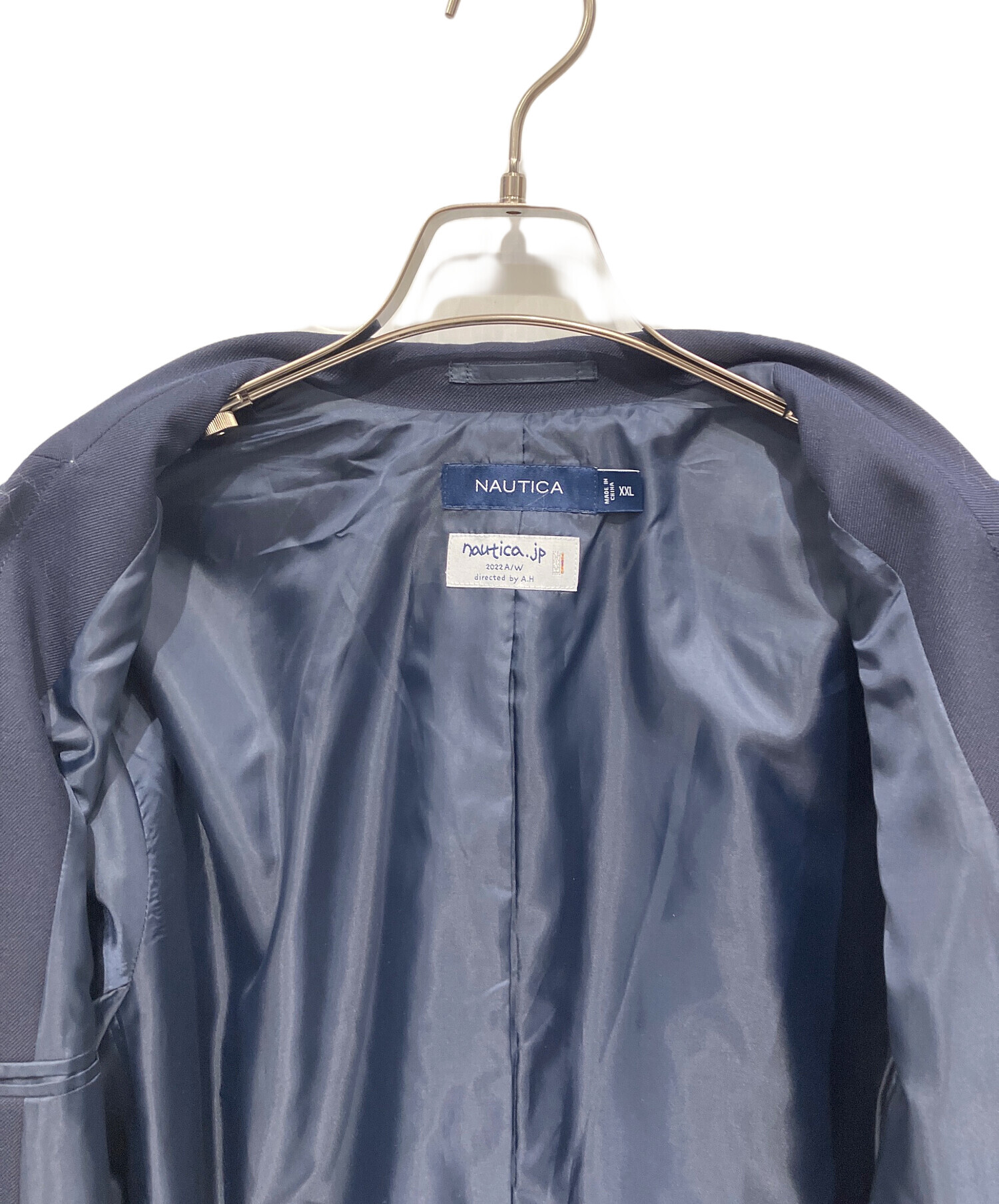 NAUTICA ネイビー テーラードジャケット XL AH 中古・古着通販】NAUTICA (ノーティカ) テーラードジャケット ネイビー